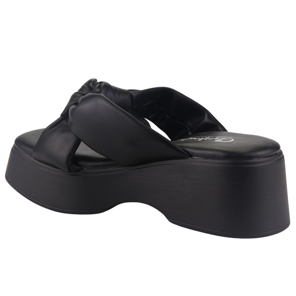 Sandalia Chalada Mujer Canna-17 Negro Plataforma
