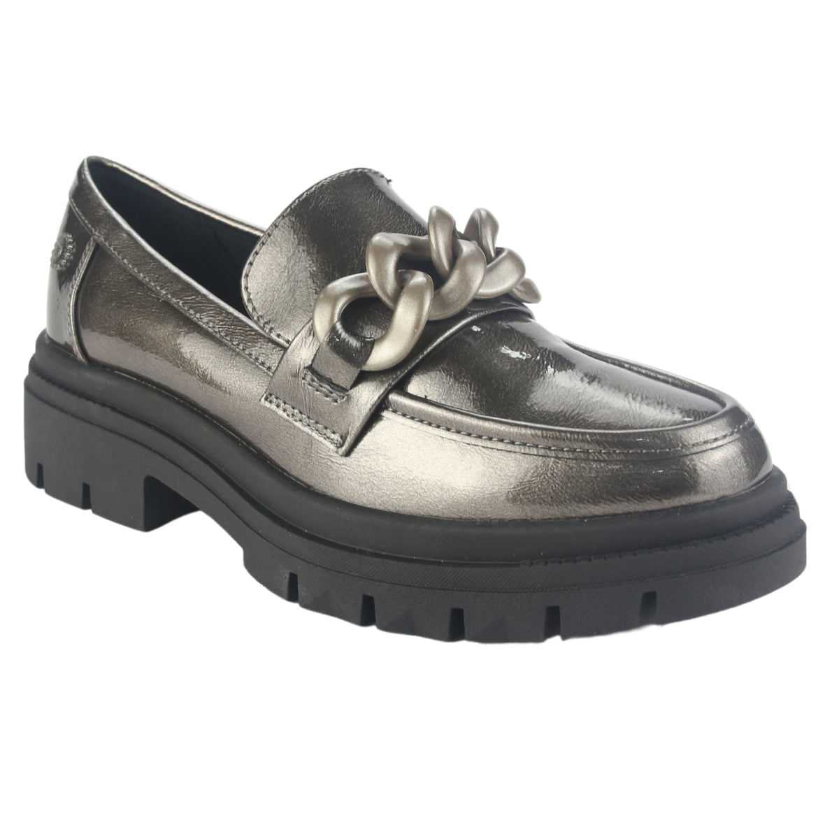Mocasin Chalada Mujer Selina-5 Plateado Casual