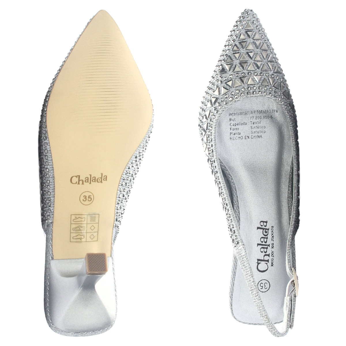 Zapato Mujer Chalada Hot-70 Plateado oscuro Casual