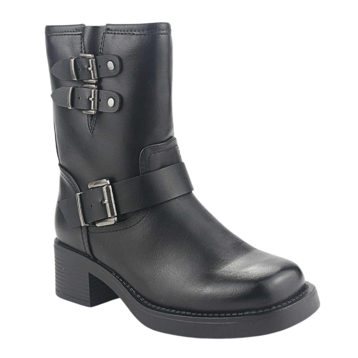 Bota Chalada Mujer Biker-4 Negro Casual