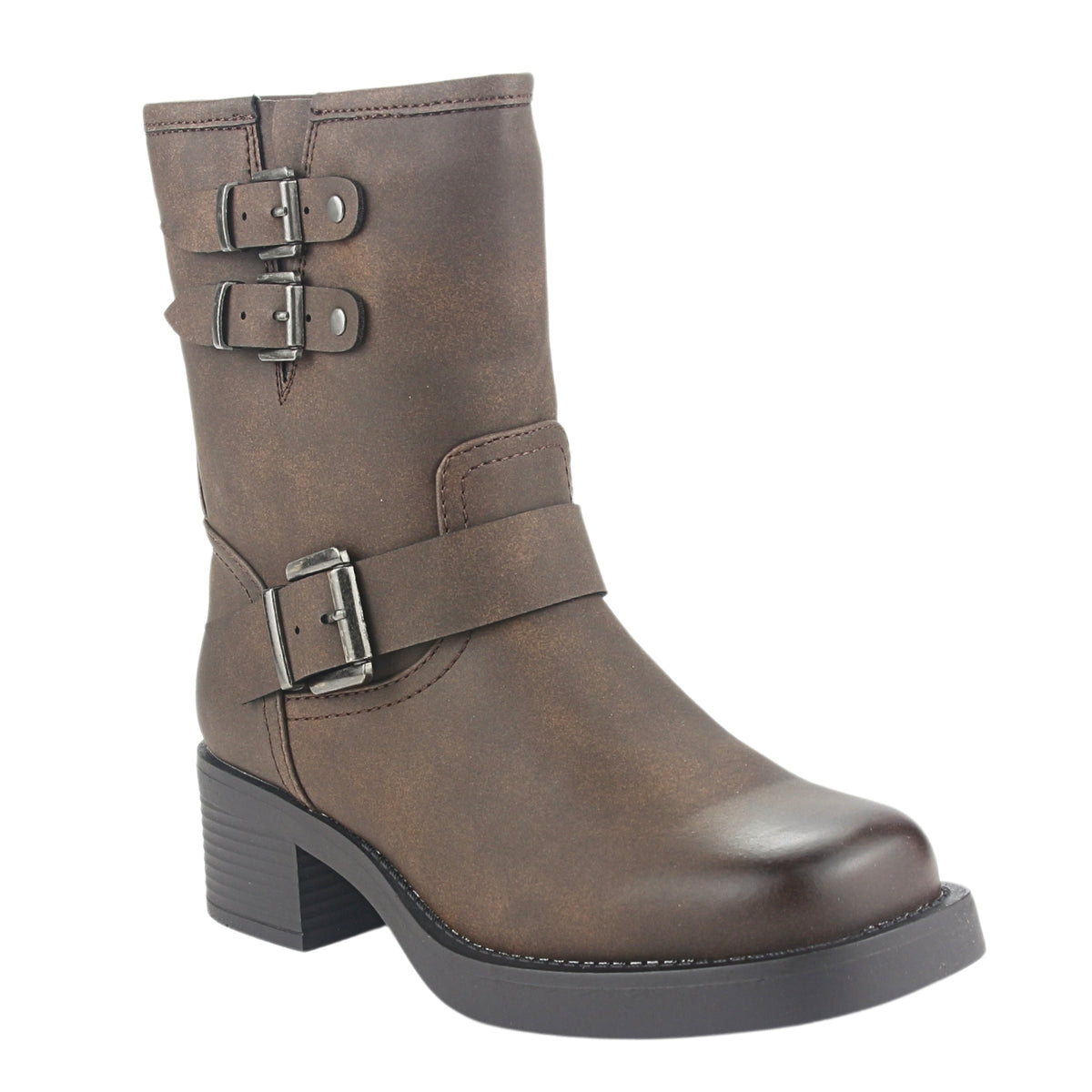 Bota Chalada Mujer Biker-4 Café Casual