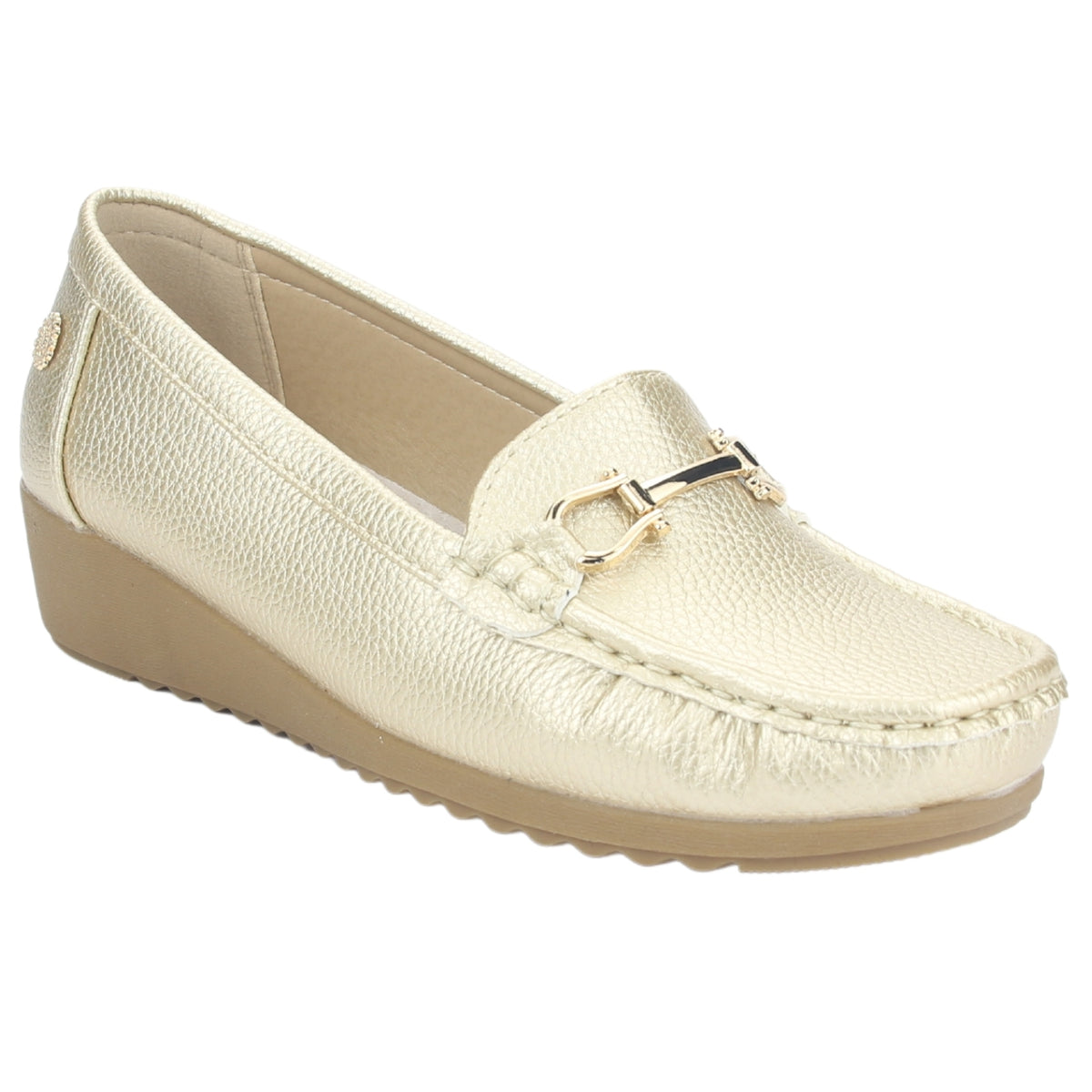 Mocasin Chalada Mujer Malu-2 Dorado Casual