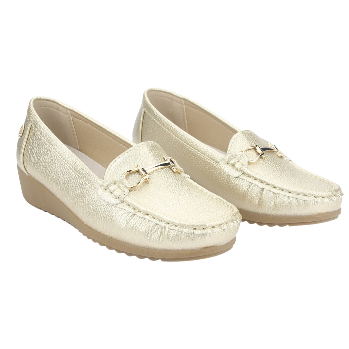 Mocasin Chalada Mujer Malu-2 Dorado Casual