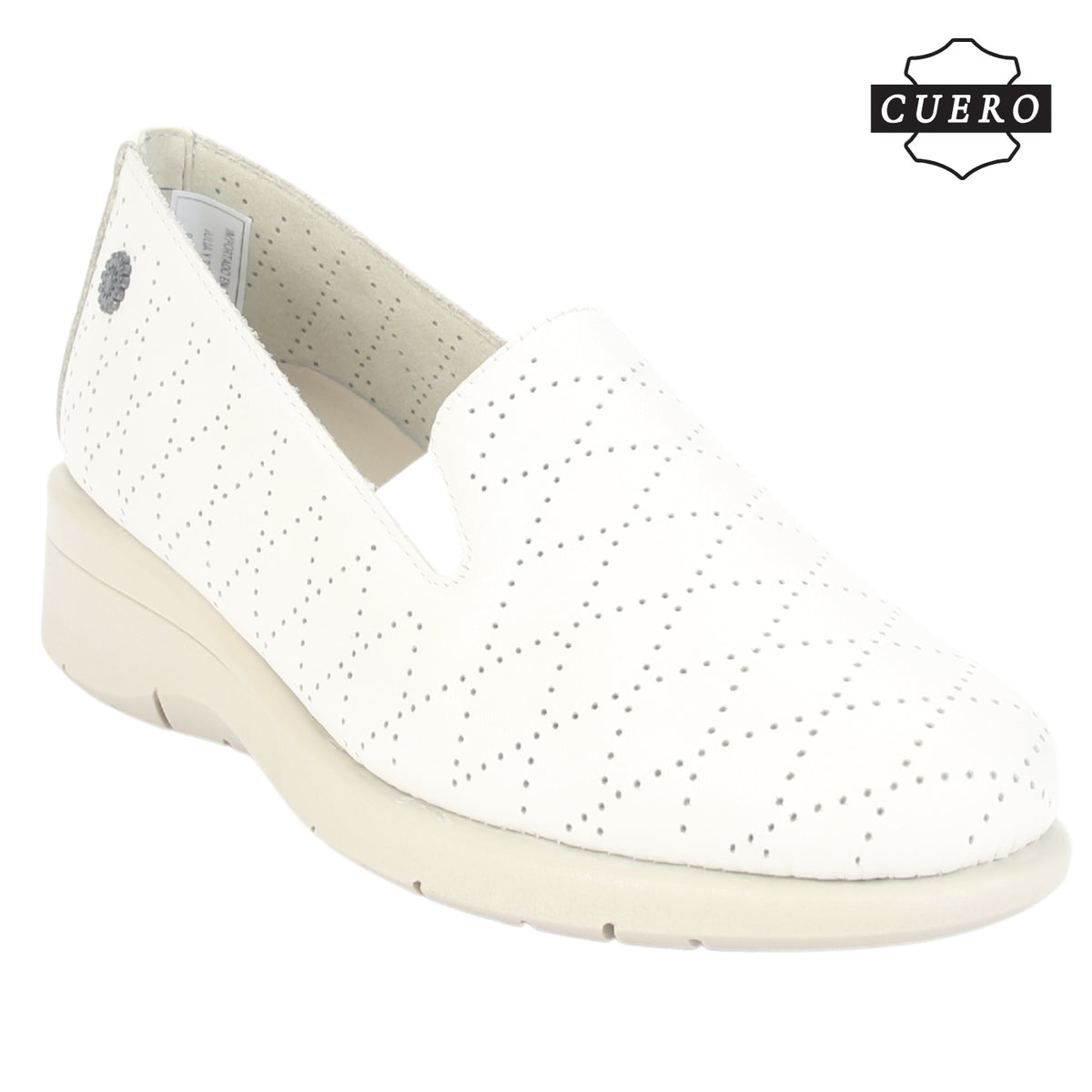 Mocasin de Cuero Chalada Mujer Cala-2 Beige Casual