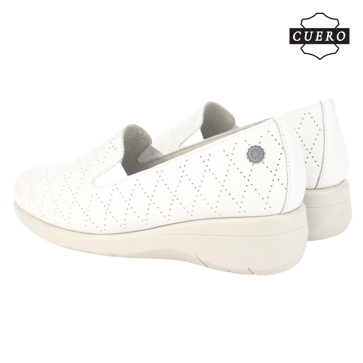 Mocasin de Cuero Chalada Mujer Cala-2 Beige Casual