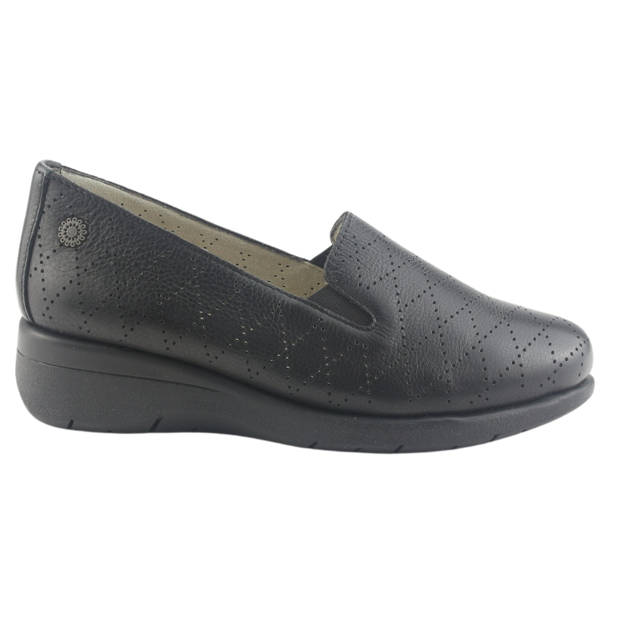 Mocasin de Cuero Chalada Mujer Cala-2 Negro Casual