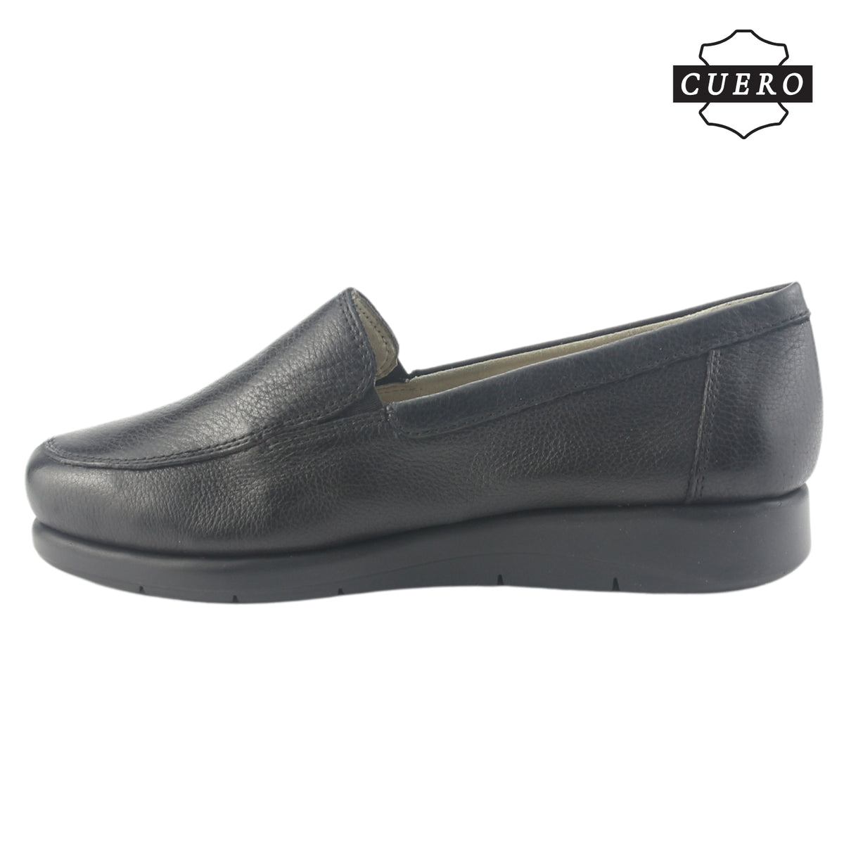 Mocasin de Cuero Chalada Mujer Cira-1 Negro Casual