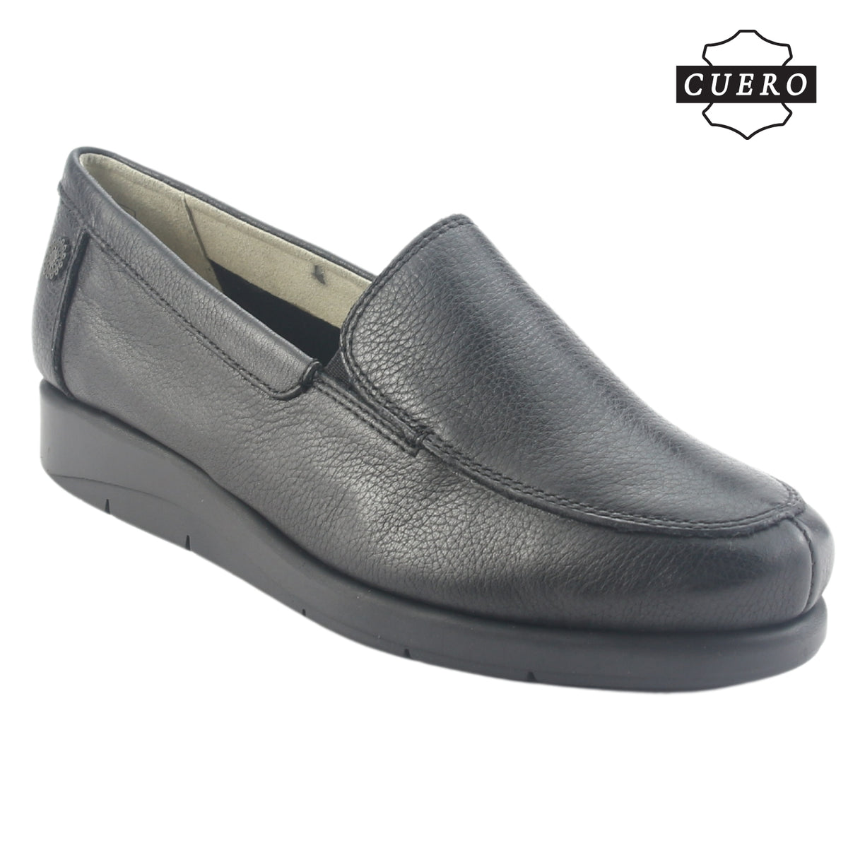 Mocasin de Cuero Chalada Mujer Cira-1 Negro Casual
