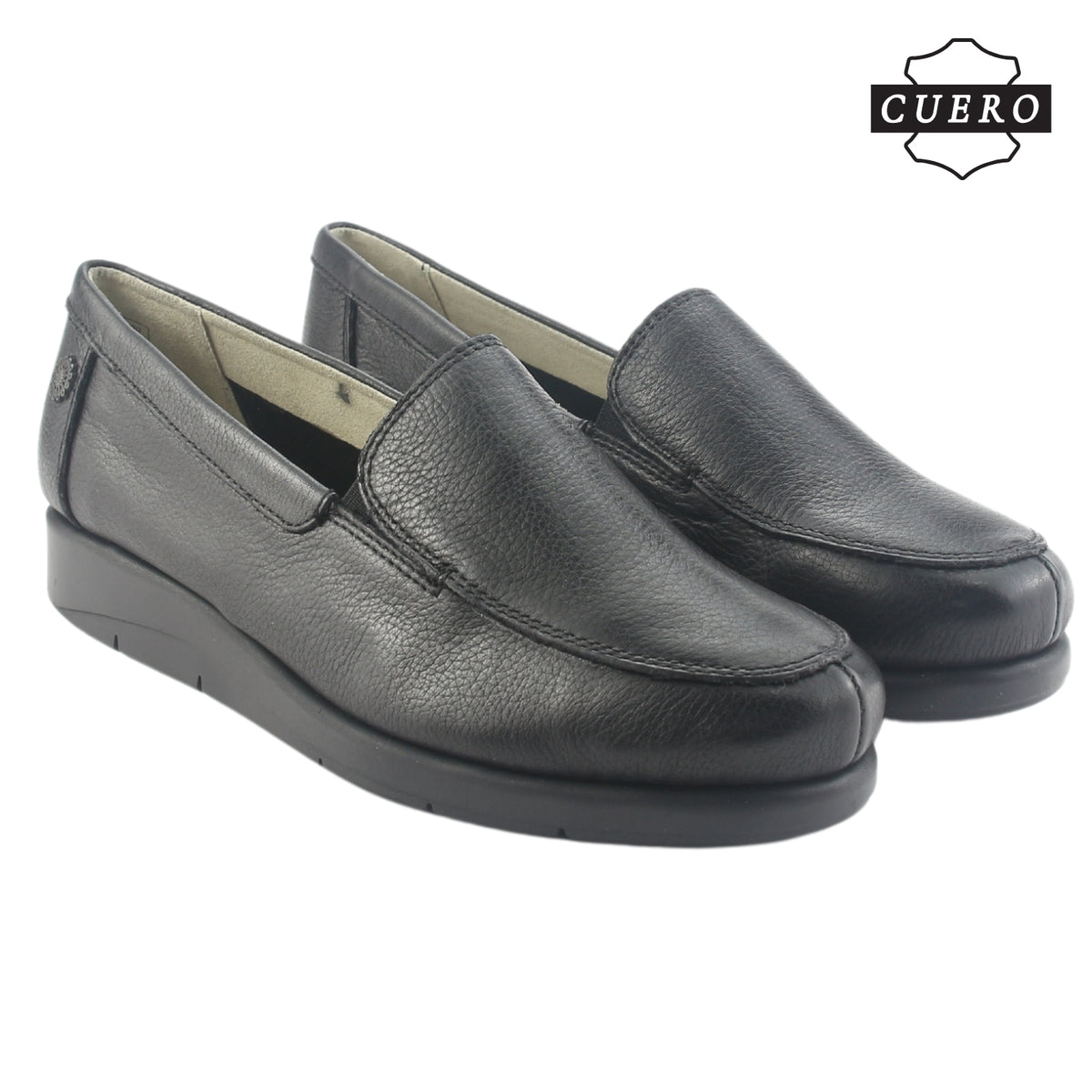 Mocasin de Cuero Chalada Mujer Cira-1 Negro Casual