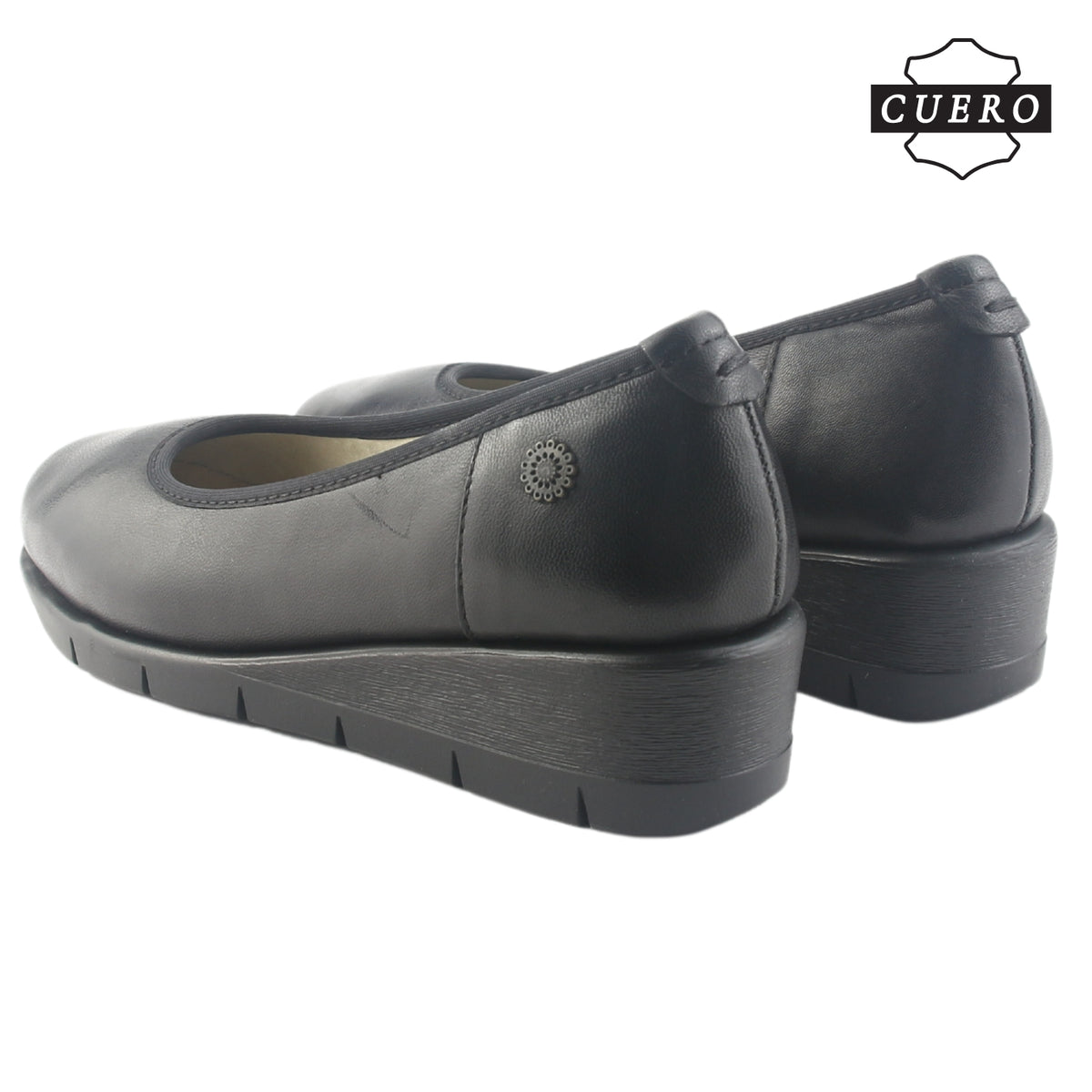 Zapato de Cuero Chalada Mujer Calafate-4 Negro Casual