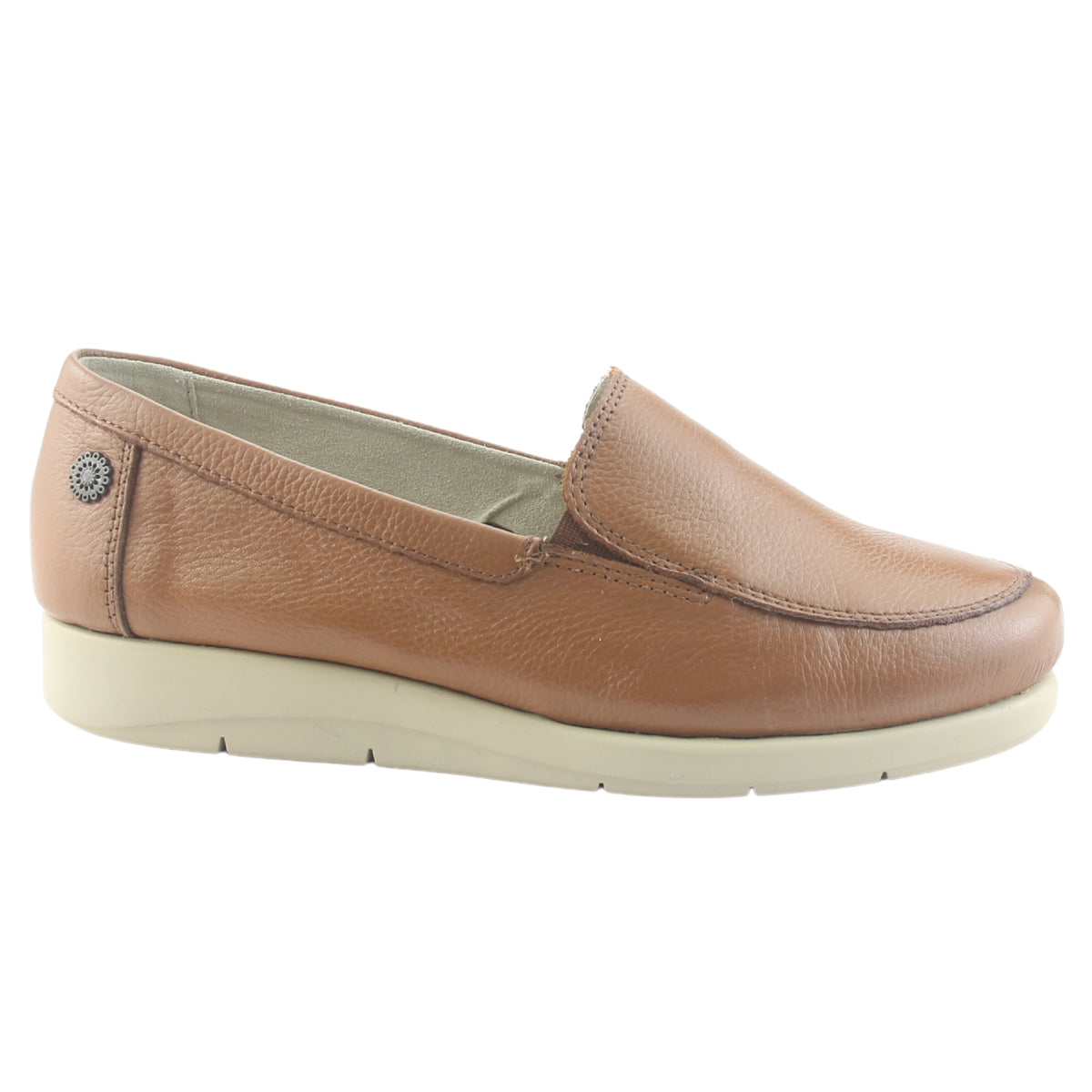 Mocasin de Cuero Chalada Mujer Cira-1 Camel Casual