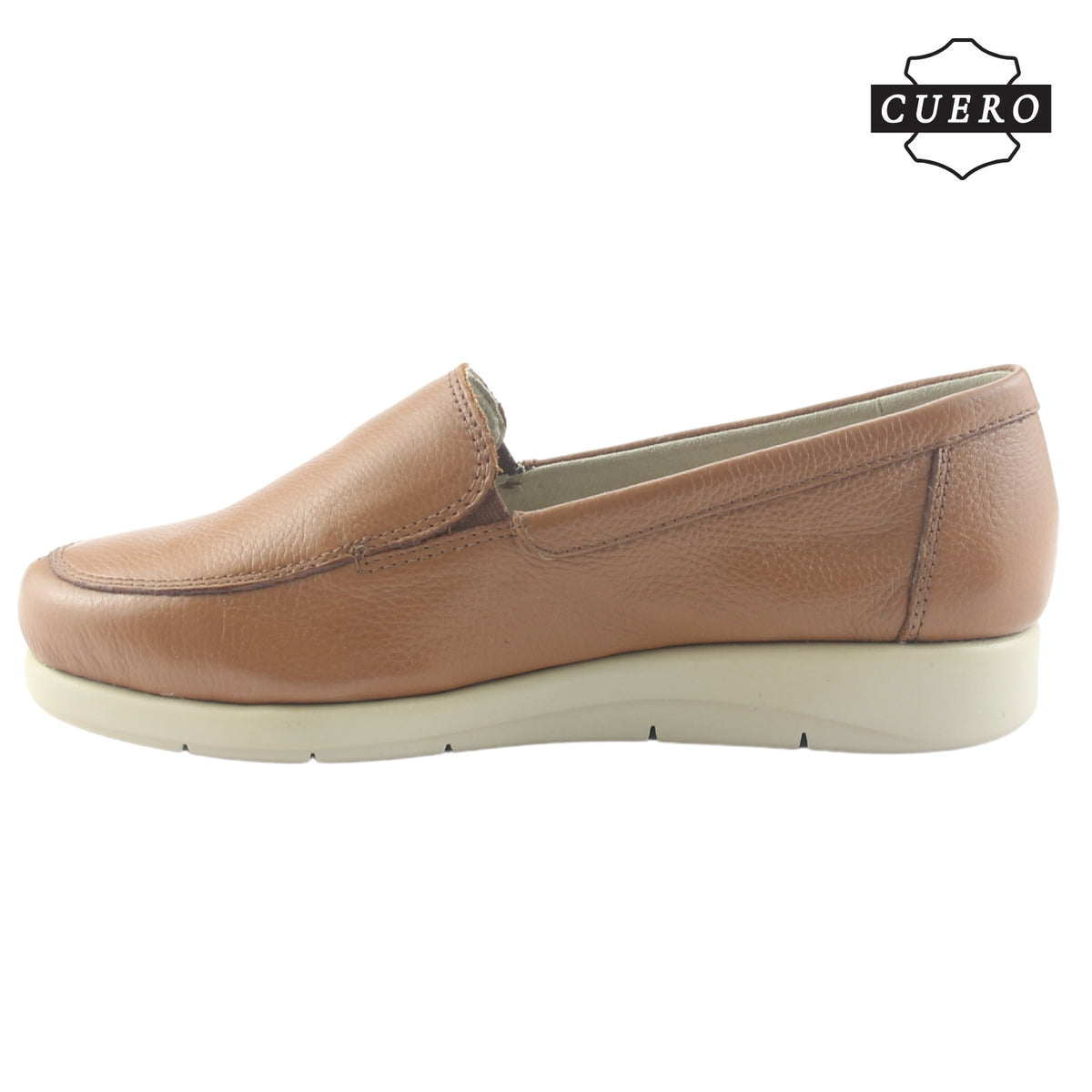 Mocasin de Cuero Chalada Mujer Cira-1 Camel Casual