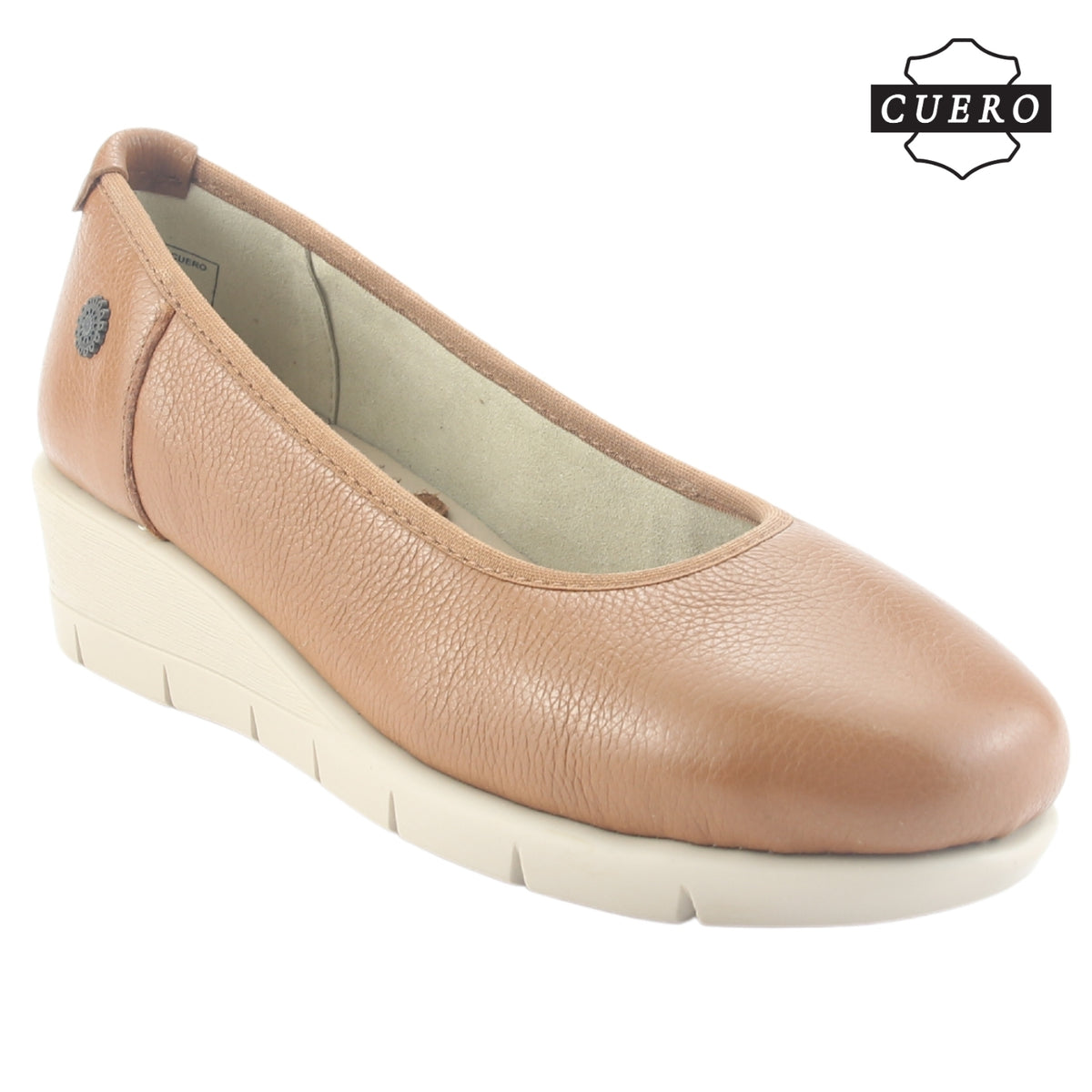 Zapato de Cuero Chalada Mujer Calafate-4 Camel Casual