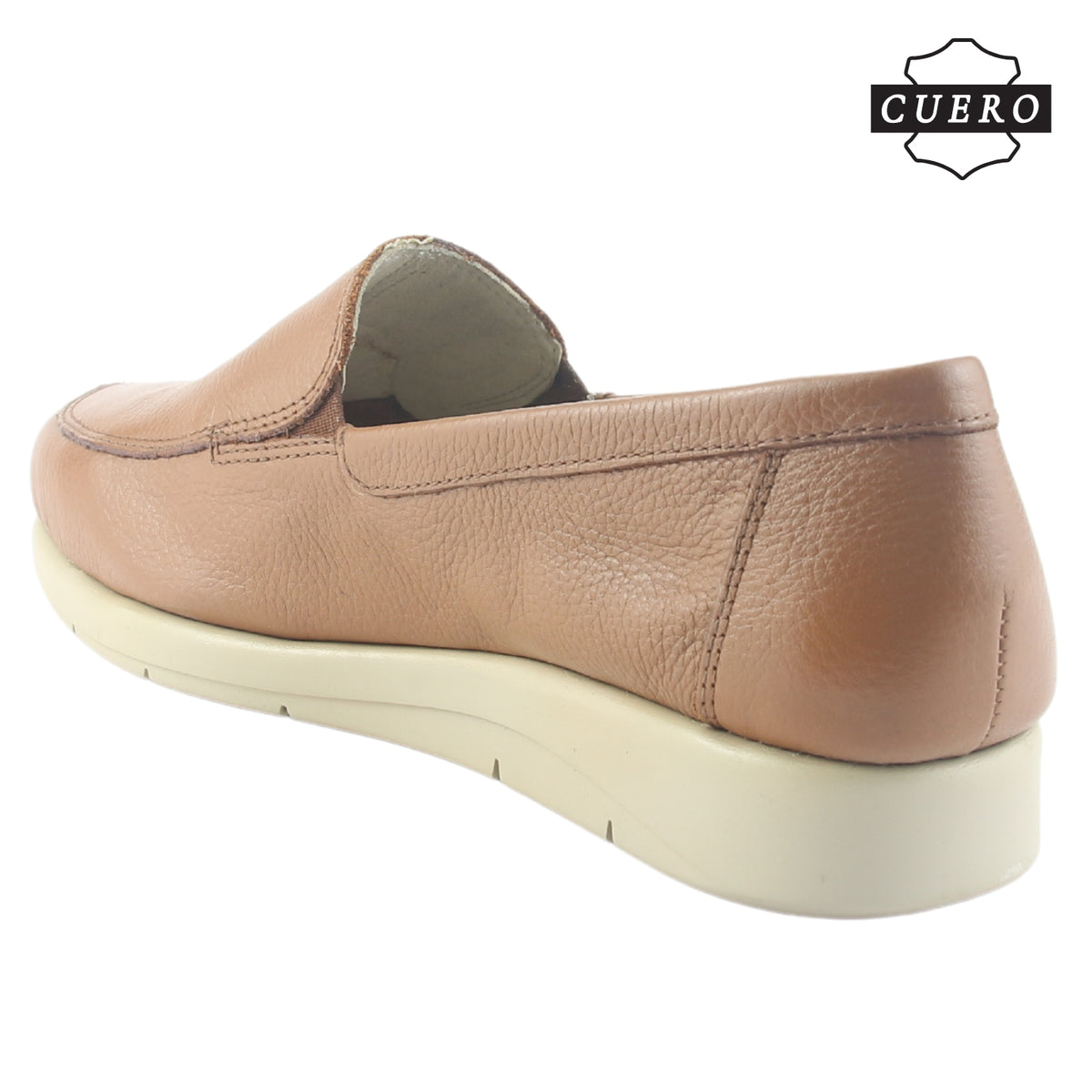 Mocasin de Cuero Chalada Mujer Cira-1 Camel Casual