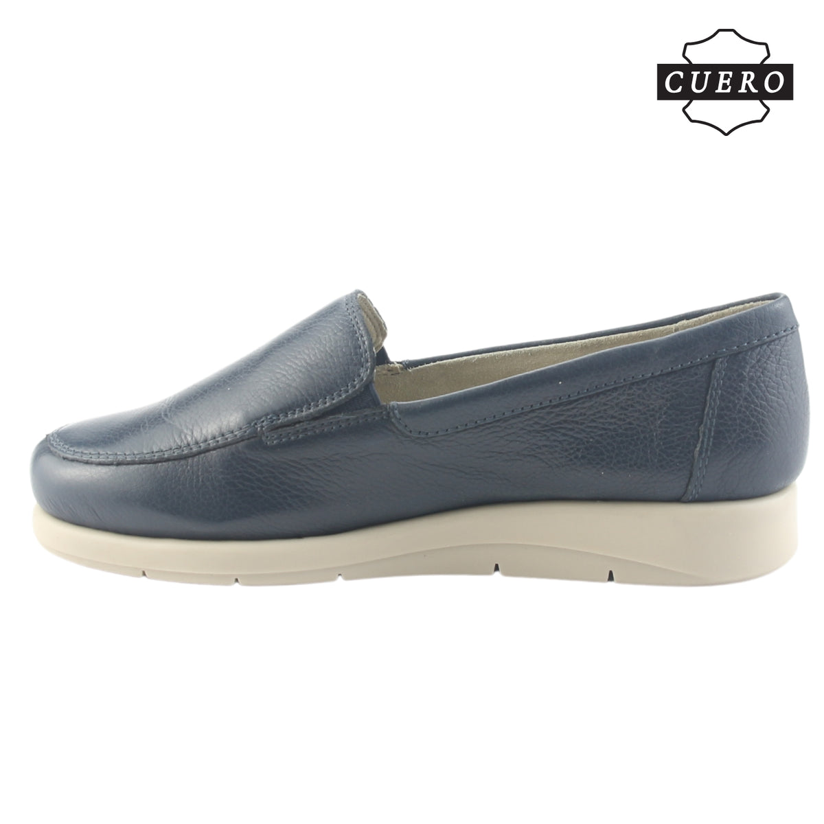 Mocasin de Cuero Chalada Mujer Cira-1 Azul Casual