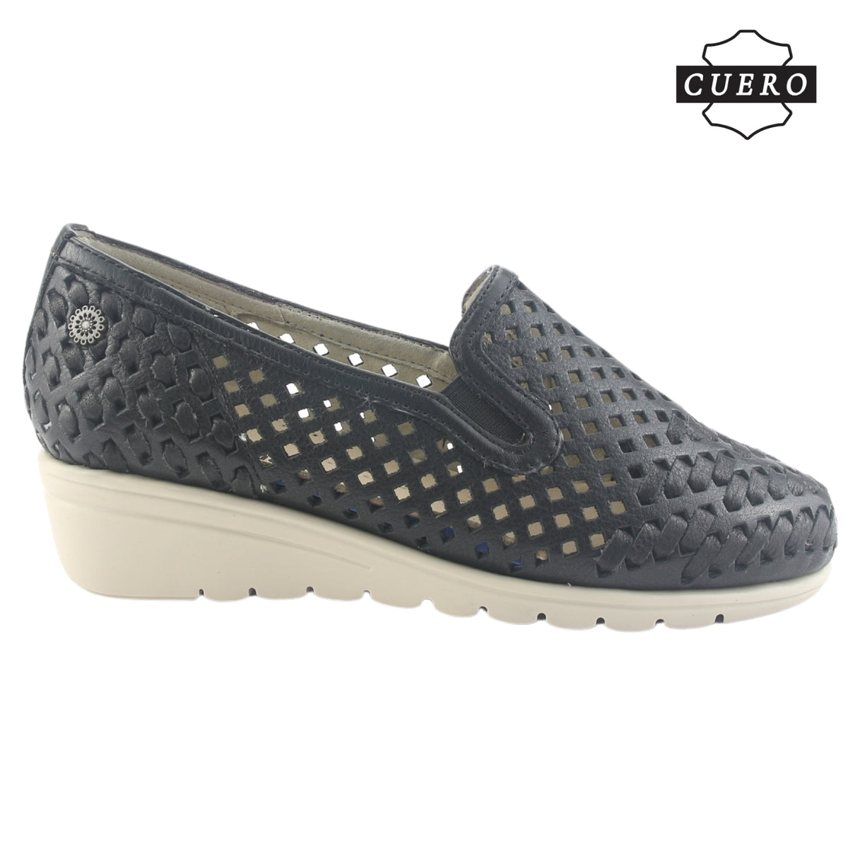 Zapato de Cuero Chalada Mujer Crose-1 Negro Casual