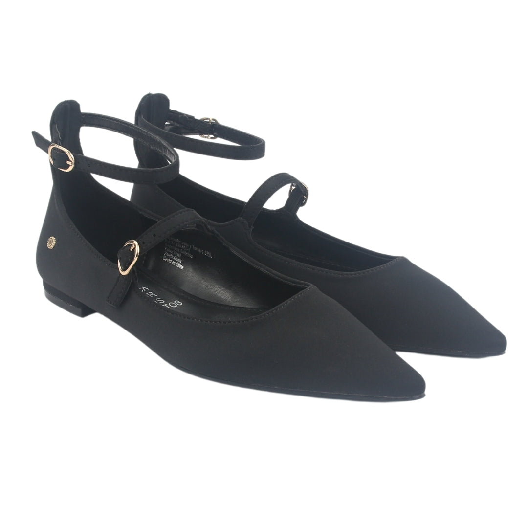 Zapato Chalada Mujer Feola-2 Negro Casual