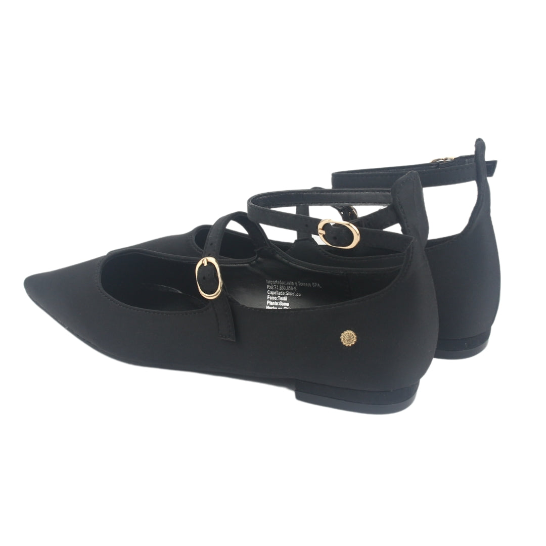 Zapato Chalada Mujer Feola-2 Negro Casual