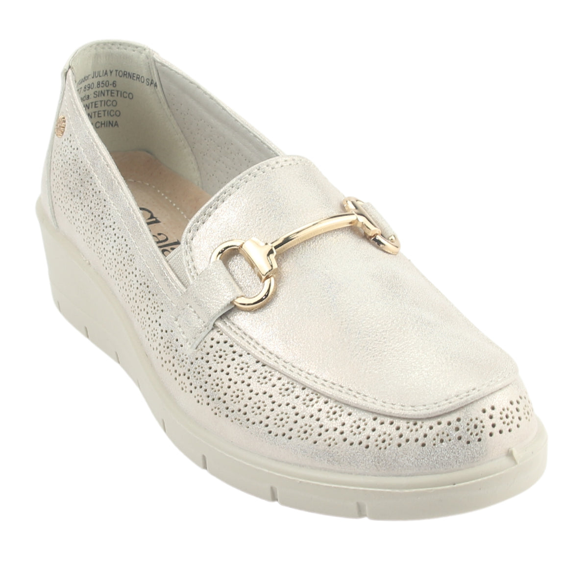 Mocasin Chalada Mujer Cona-2 Dorado Casual
