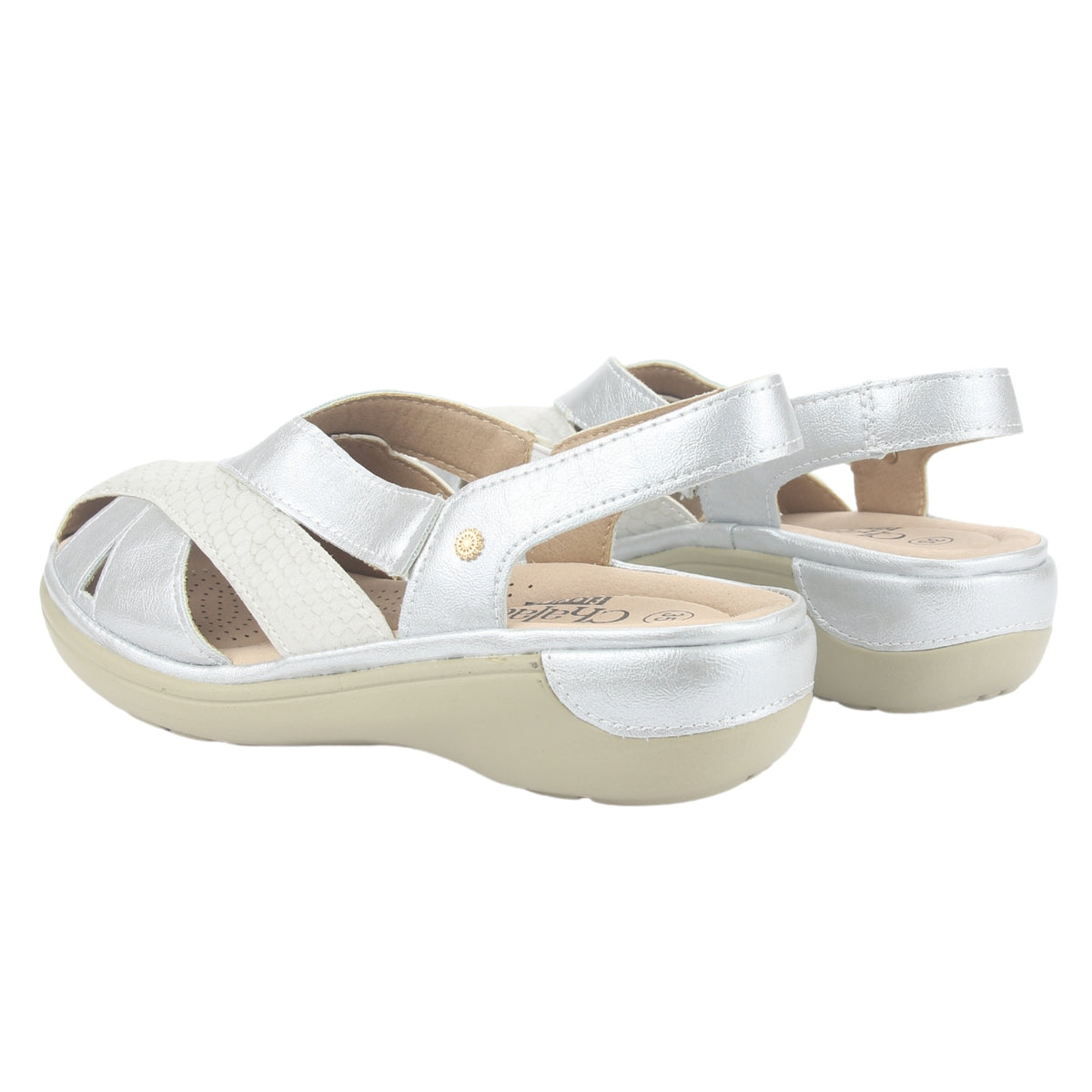 Sandalia Chalada Mujer Mestico-1 Plateado Casual