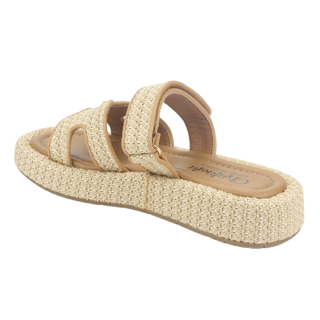 Sandalia Chalada Mujer Yukonl-17 Beige Plataforma Poki
