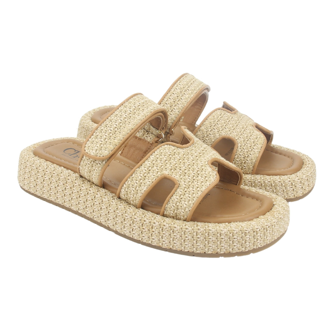 Sandalia Chalada Mujer Yukonl-17 Beige Plataforma Poki