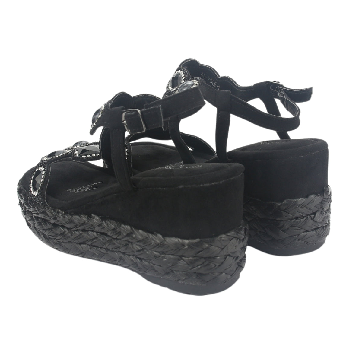 Sandalia Chalada Mujer Pole-1 Negro Plataforma