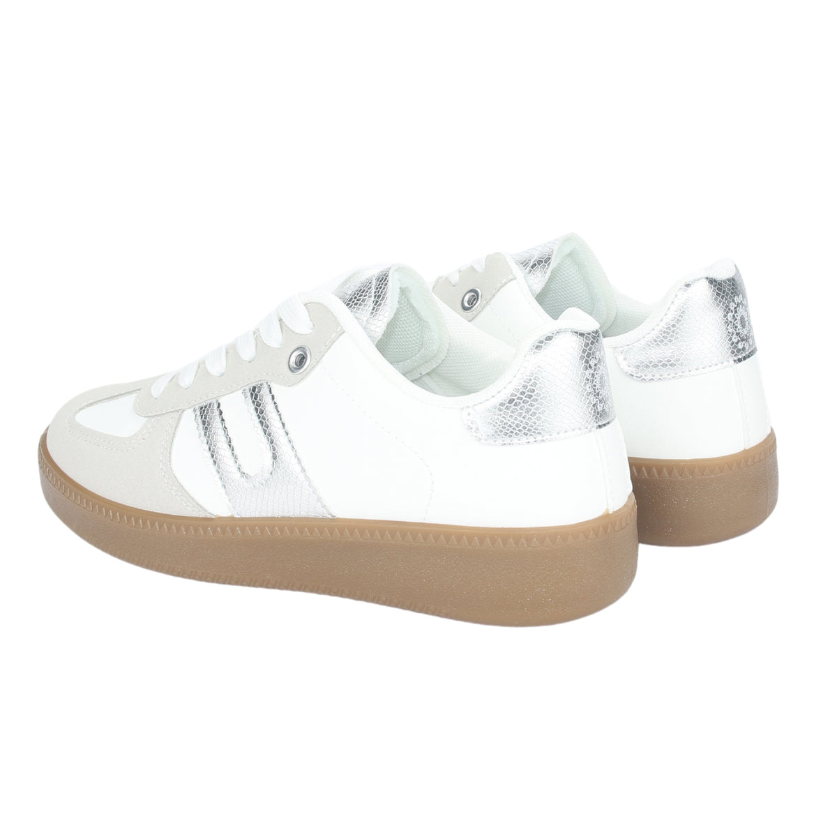 Zapatilla Chalada Mujer Antu-2 Blanco Plata Urbano