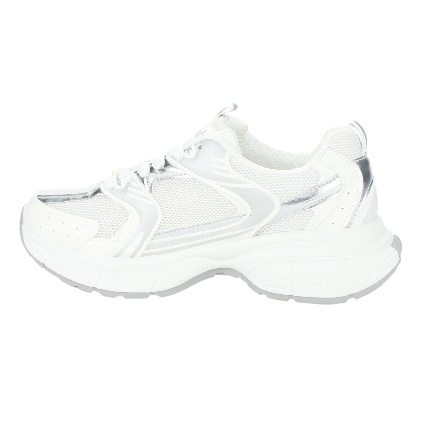 Zapatilla Chalada Mujer New-5 Blanco Plata Urbano