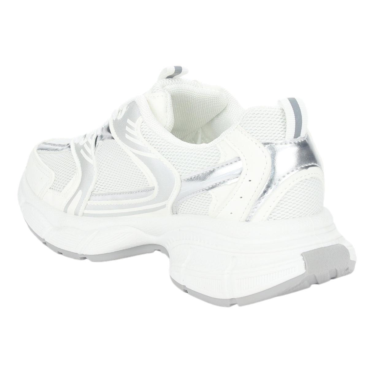 Zapatilla Chalada Mujer New-5 Blanco Plata Urbano