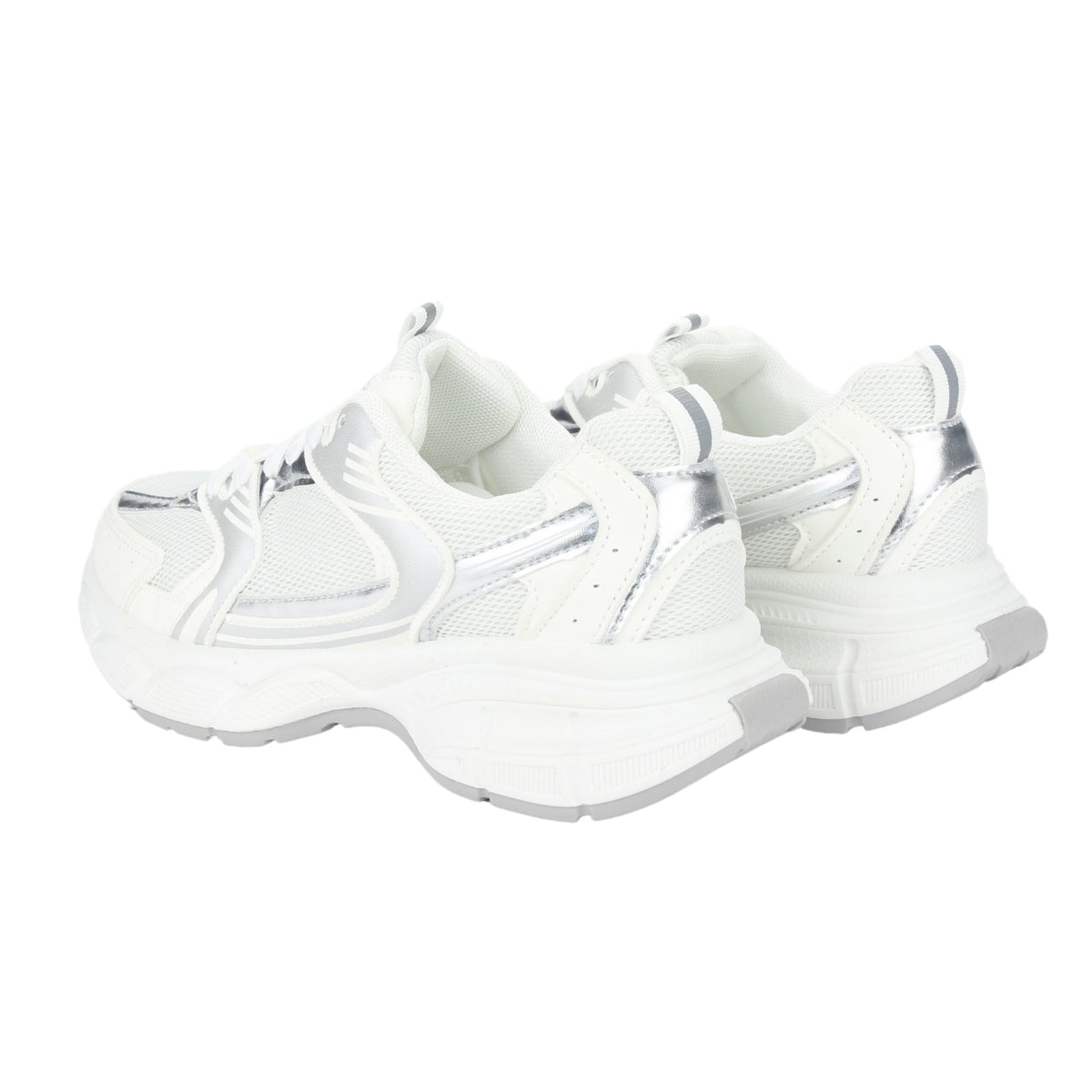 Zapatilla Chalada Mujer New-5 Blanco Plata Urbano