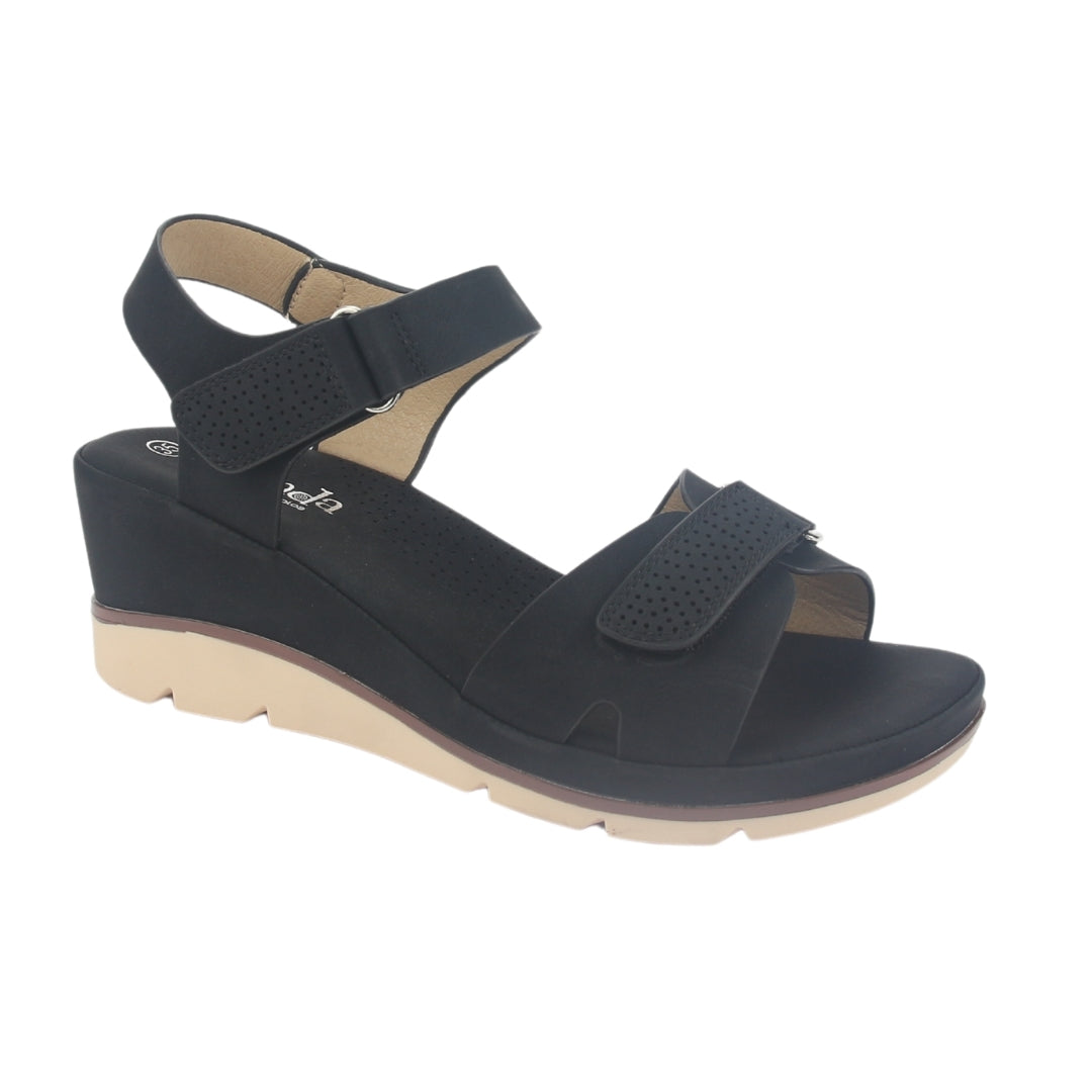 Sandalia Chalada Mujer Flick-1 Negro Plataforma