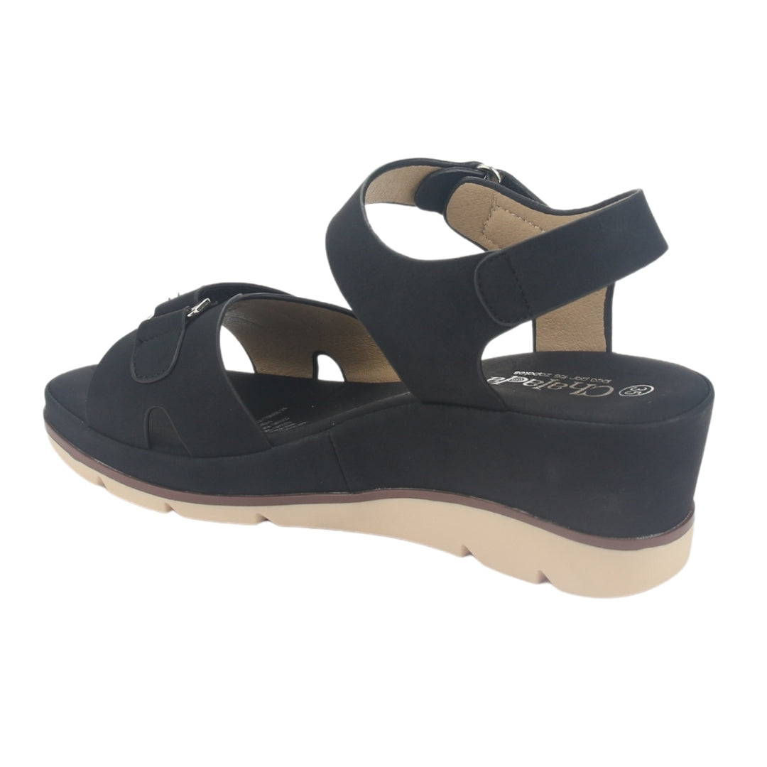 Sandalia Chalada Mujer Flick-1 Negro Plataforma