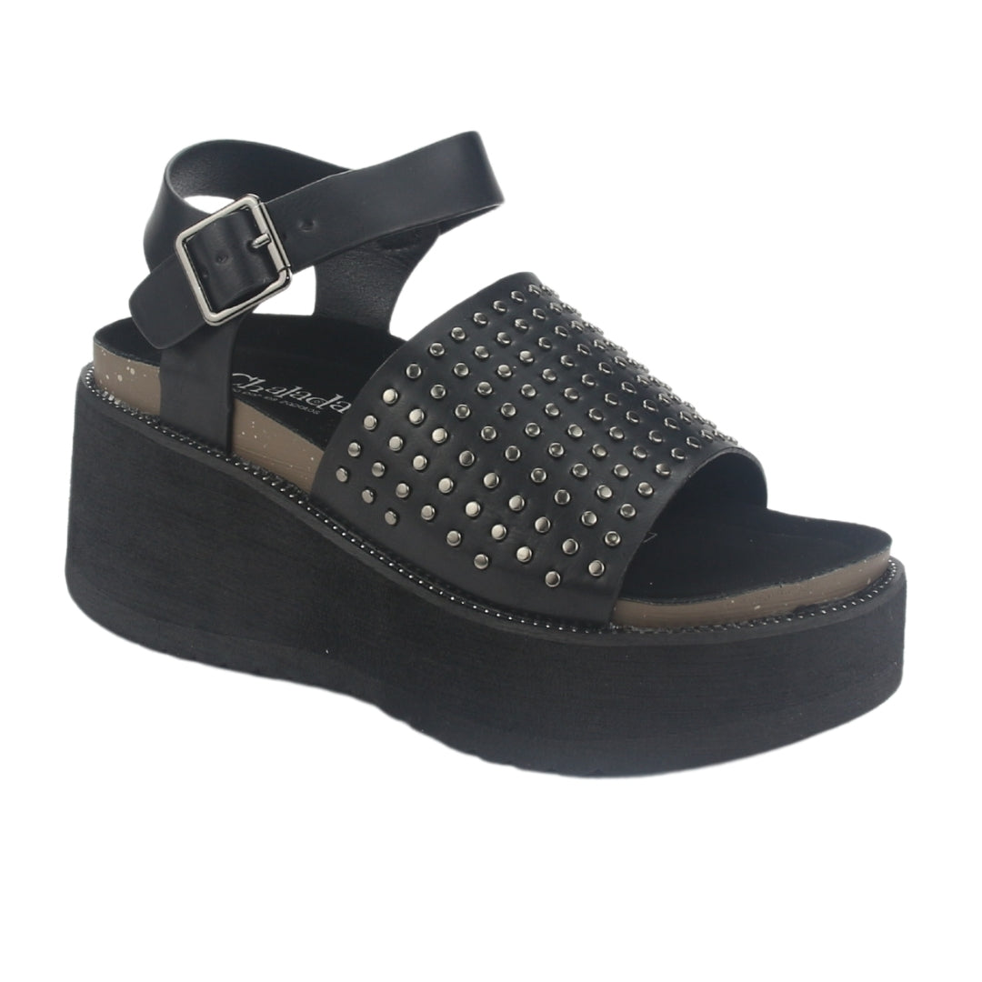 Sandalia Chalada Mujer Viru-29 Negro Plataforma