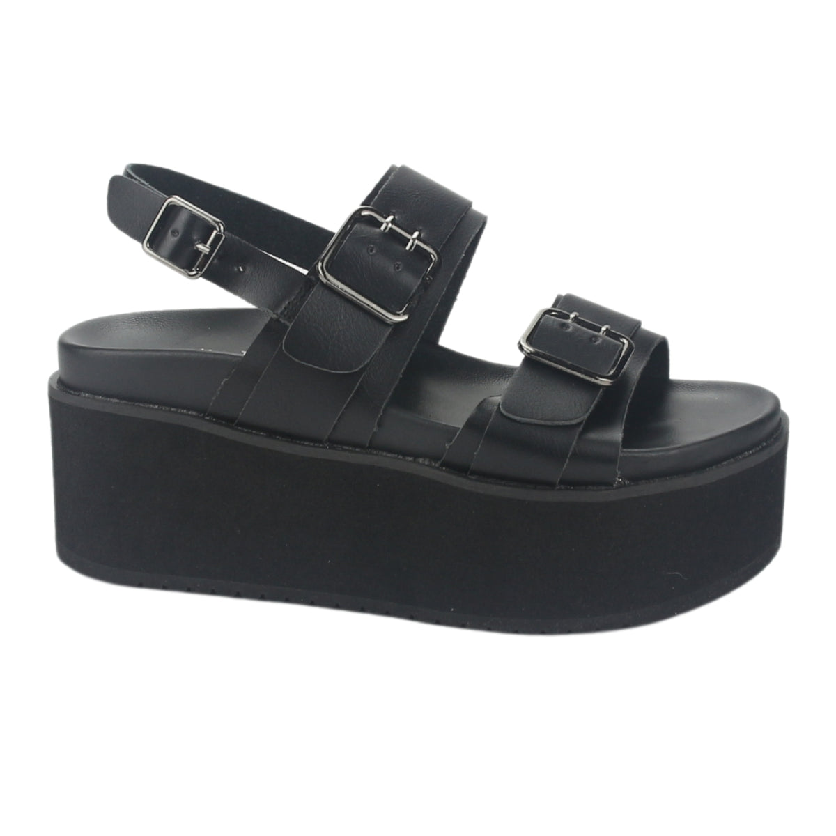 Sandalia Chalada Mujer Viru-31 Negro Plataforma