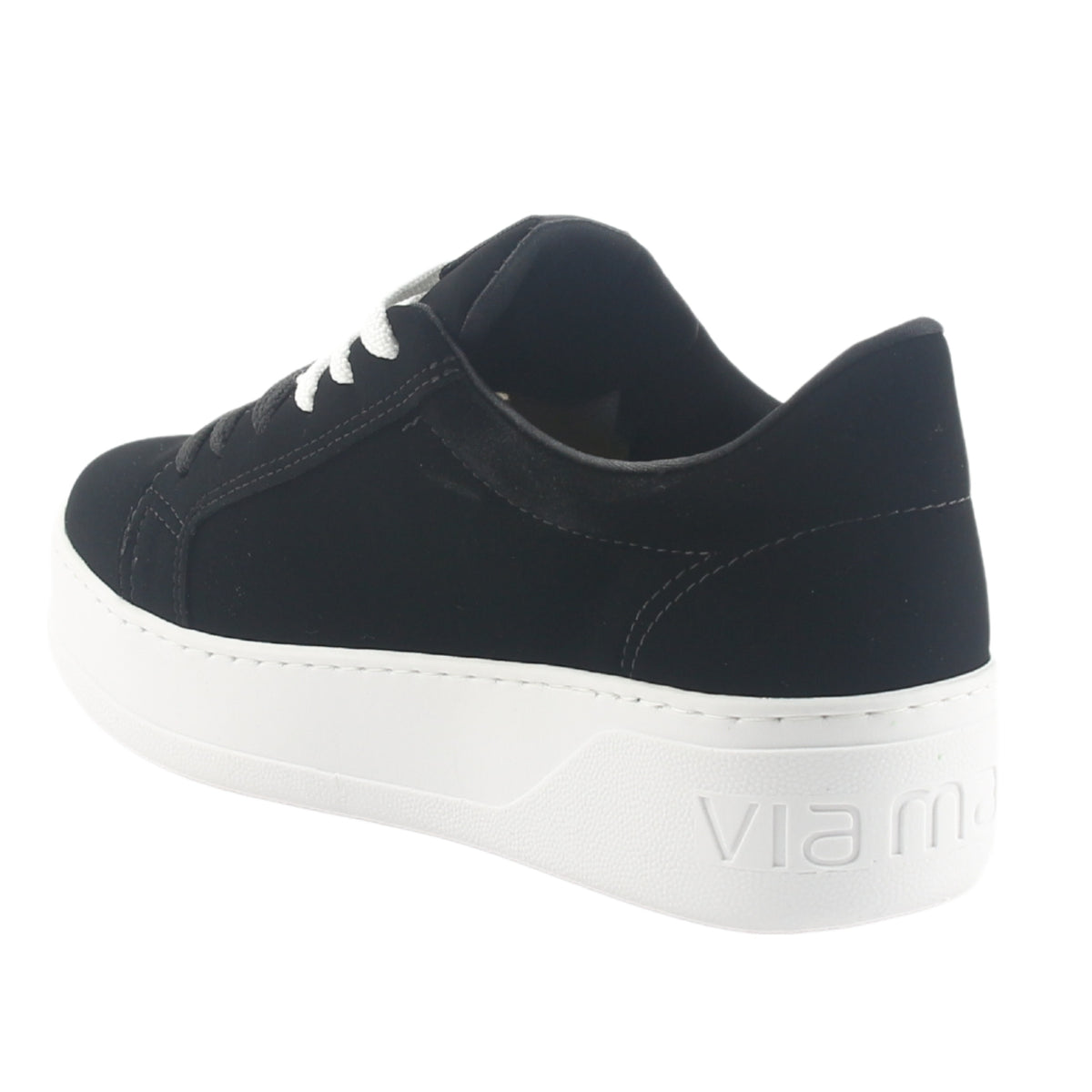 Zapatilla Via Marte Mujer 023-011-01 Negro Casual