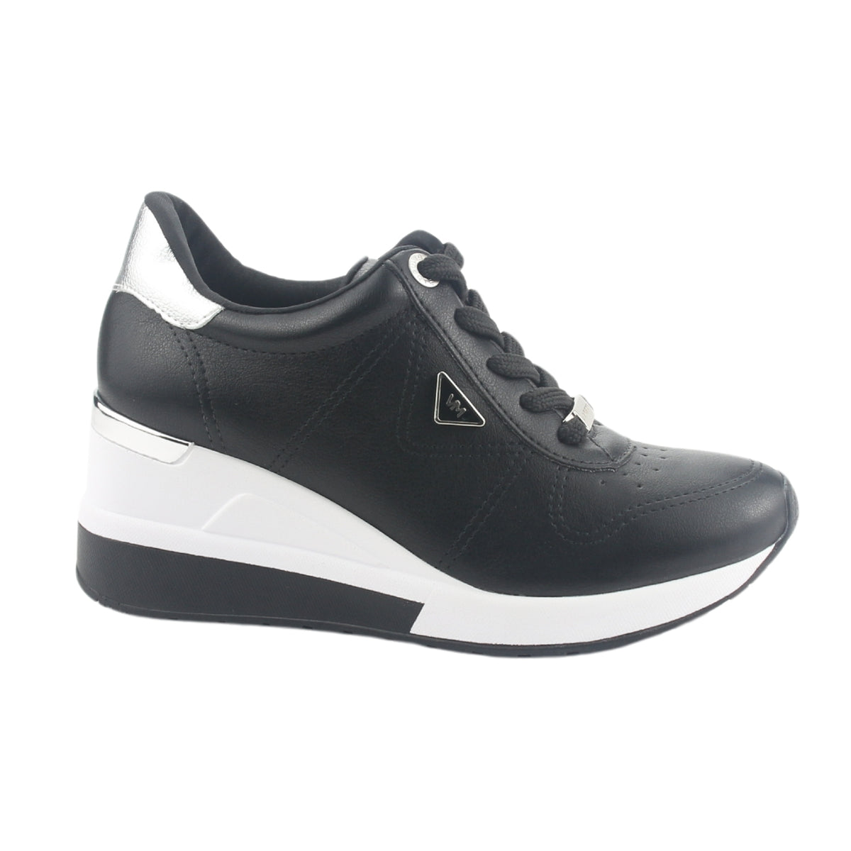 Zapatilla Via Marte Mujer 046-003-01 Negro Casual