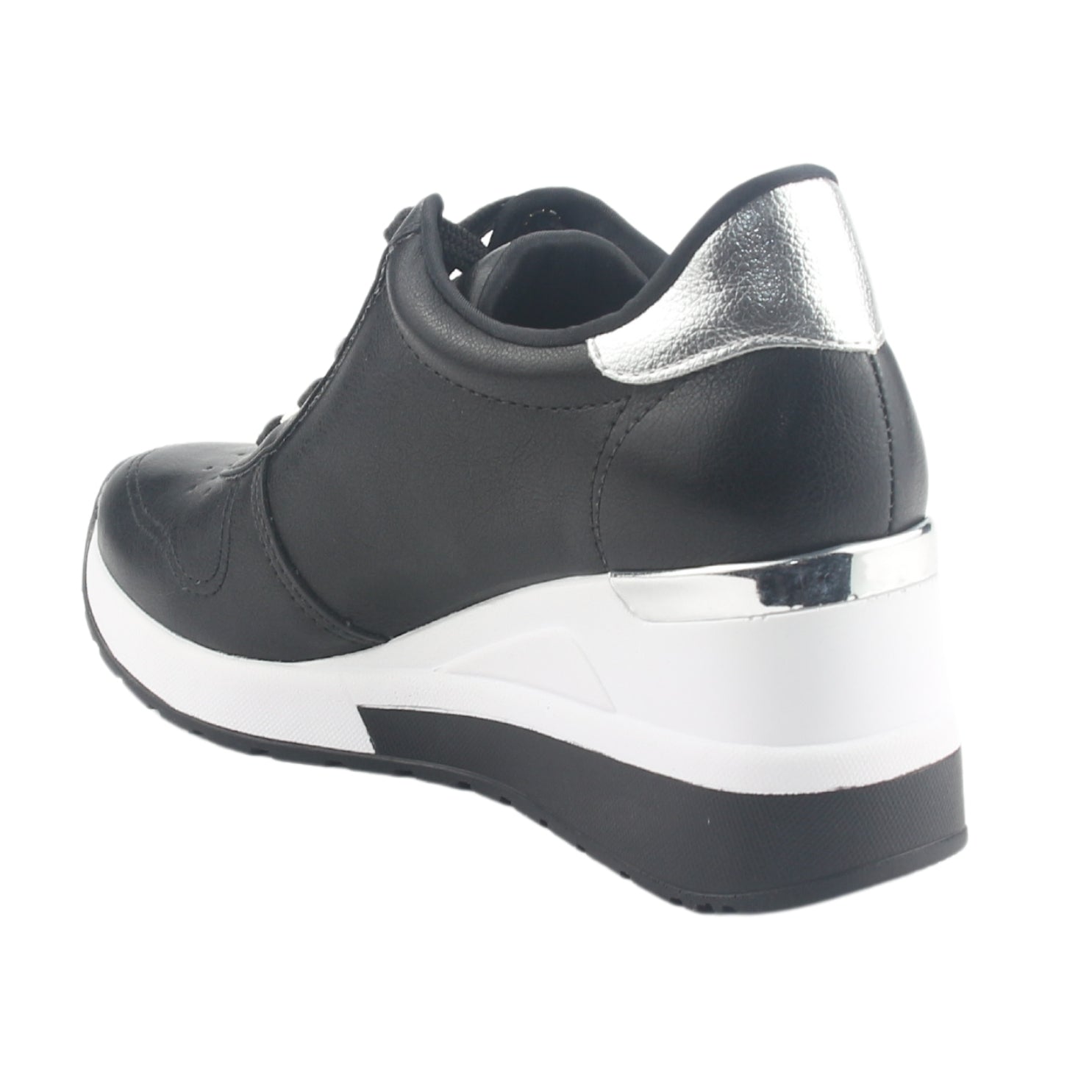 Zapatilla Via Marte Mujer 046-003-01 Negro Casual