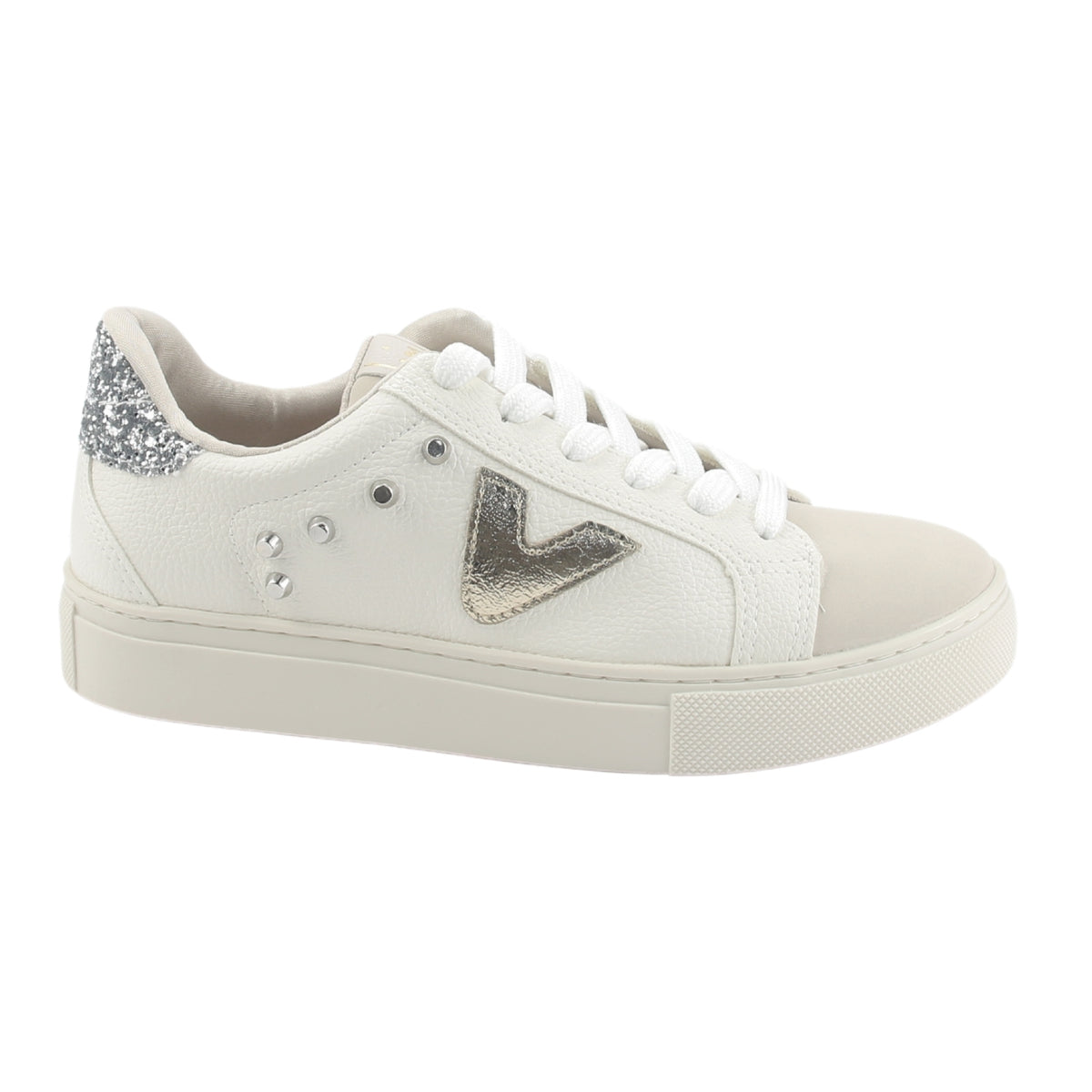 Zapatilla Via Marte Mujer 082-012-03 Beige Casual