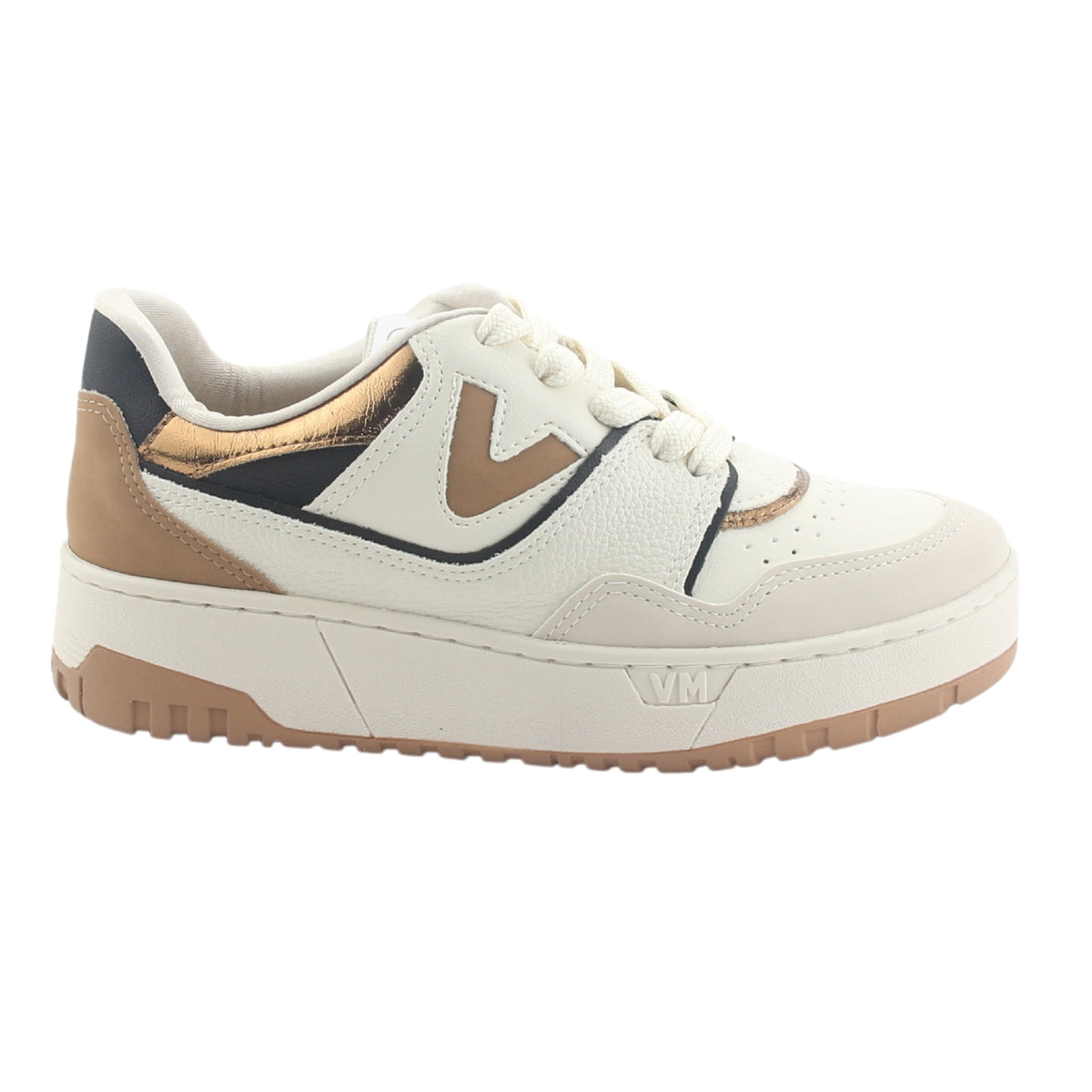 Zapatilla Via Marte Mujer 042-004-06 Beige Casual
