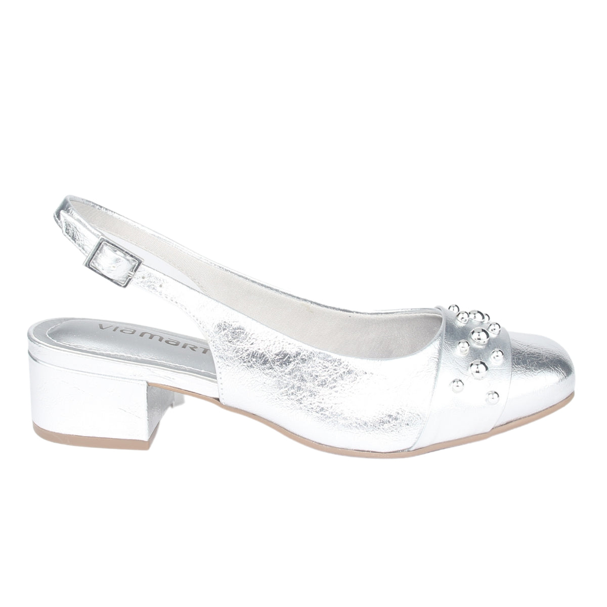 Zapato Via Marte Mujer 070-008-01 Plateado Casual