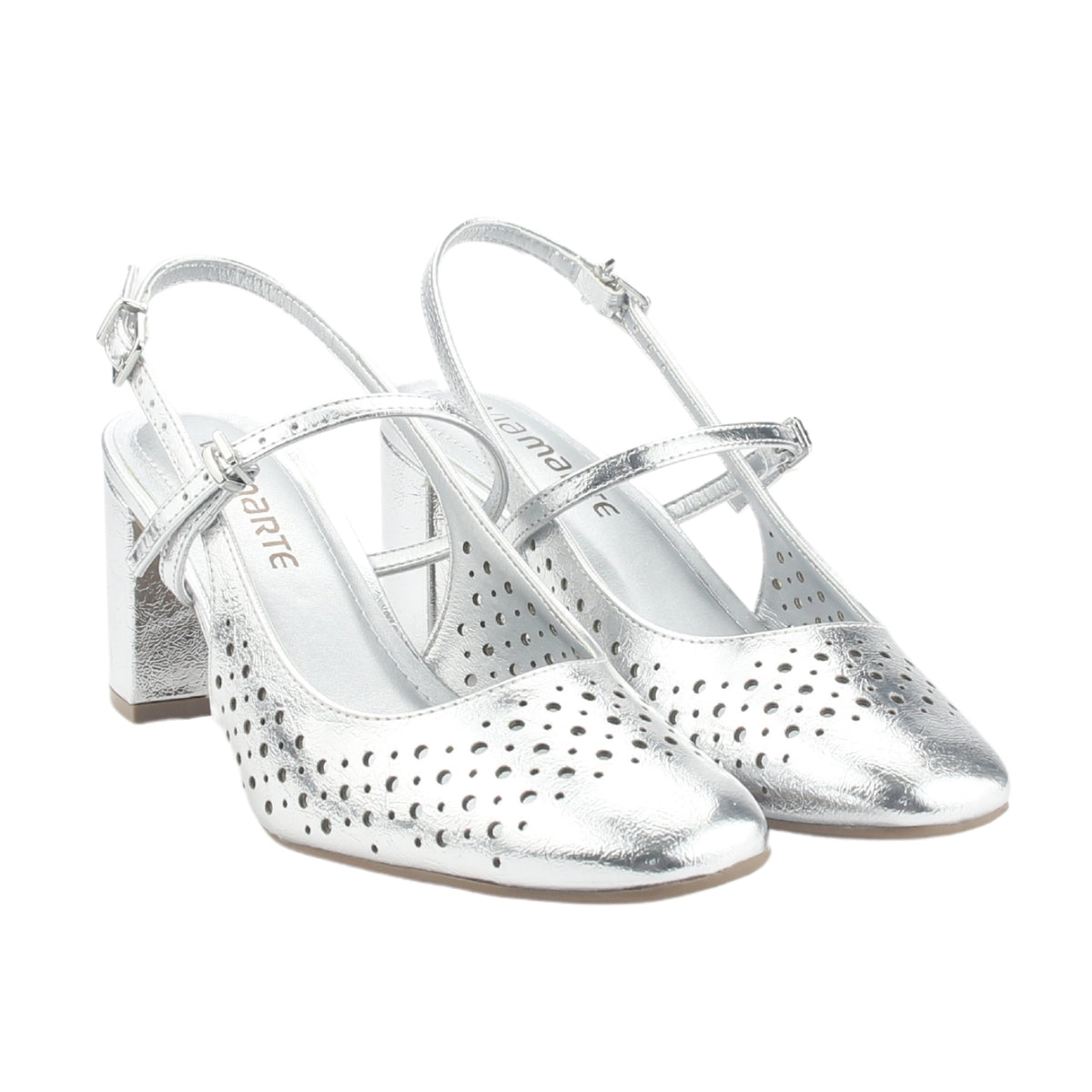 Zapato Via Marte Mujer 153-007-01 Plateado Casual