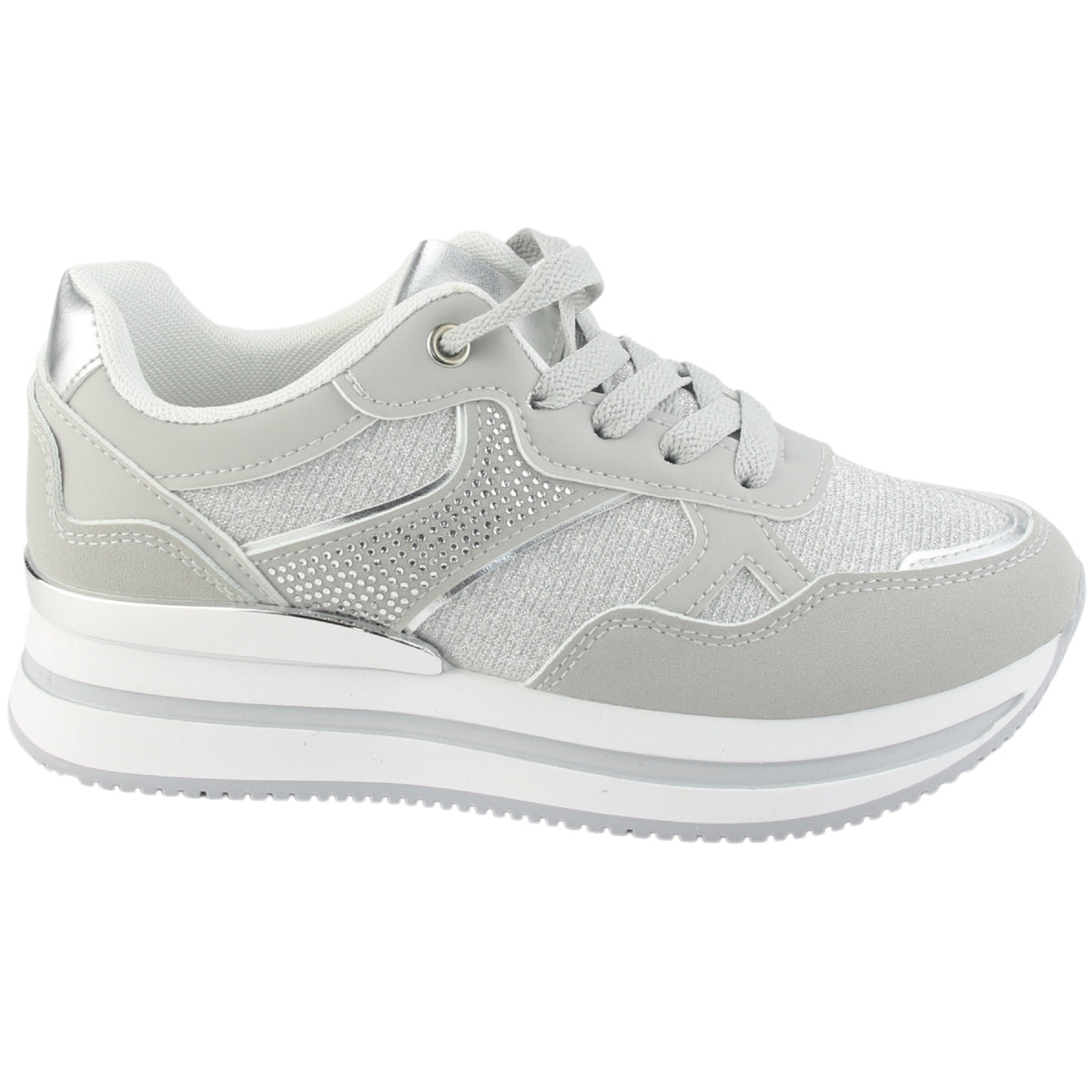 Zapatilla Chalada Mujer Jettixlow1 Plateado Urbano