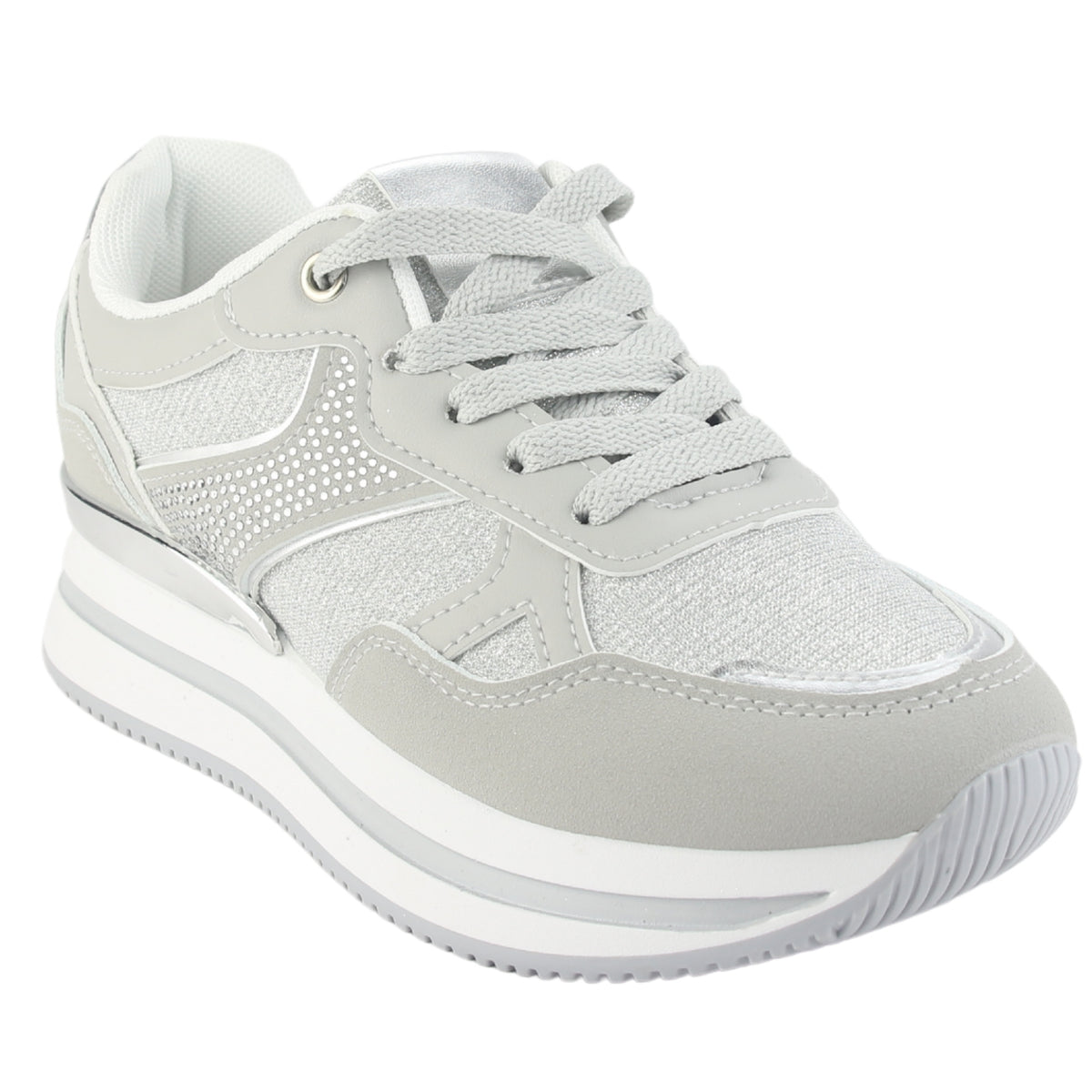 Zapatilla Chalada Mujer Jettixlow1 Plateado Urbano