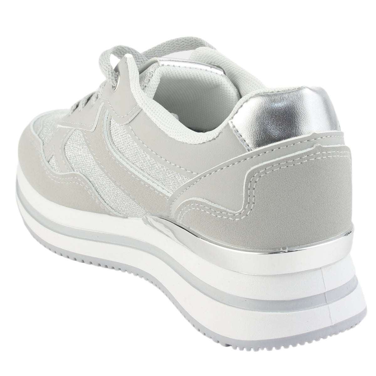 Zapatilla Chalada Mujer Jettixlow1 Plateado Urbano