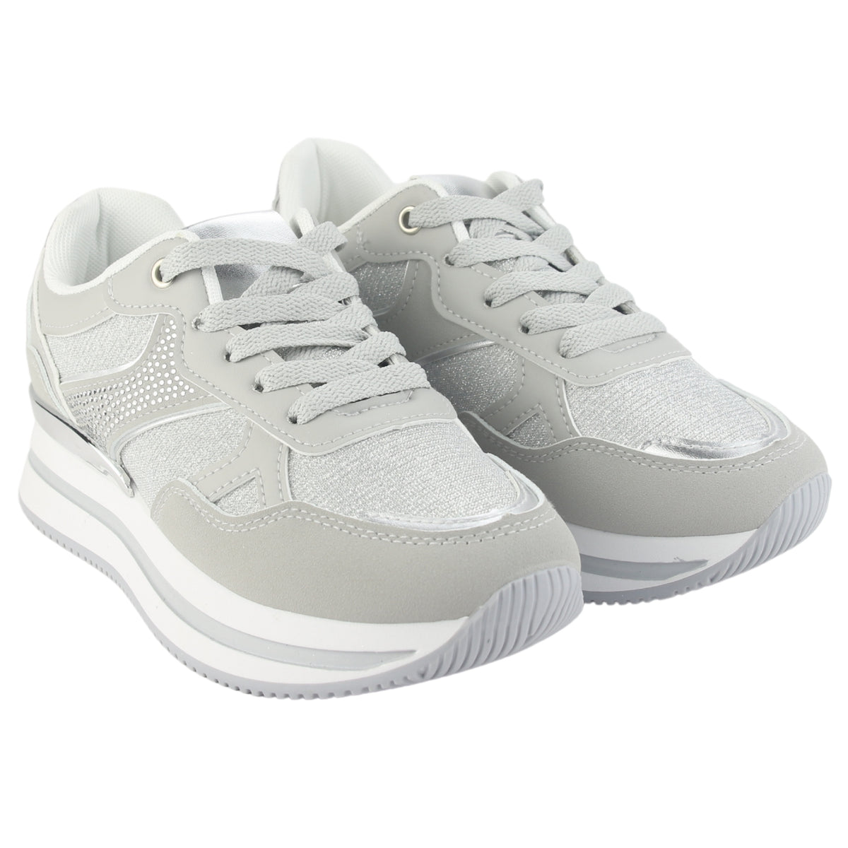 Zapatilla Chalada Mujer Jettixlow1 Plateado Urbano