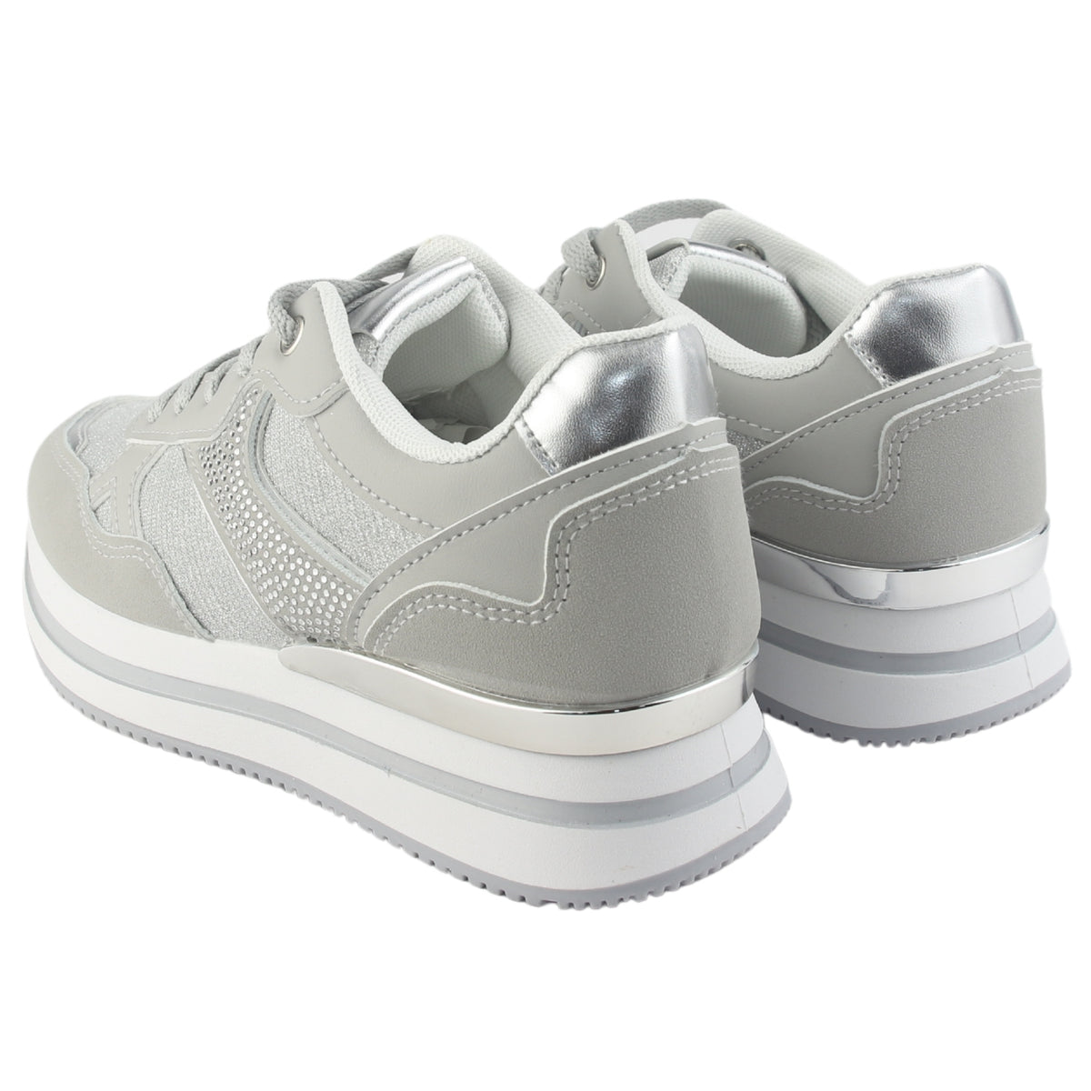 Zapatilla Chalada Mujer Jettixlow1 Plateado Urbano