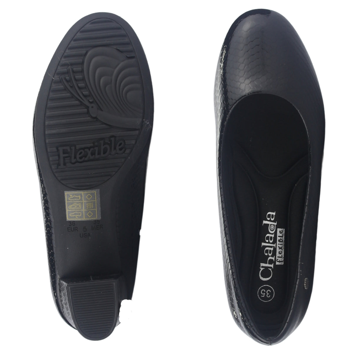 Zapato Mujer Chalada Flexi-58 Negro Casual