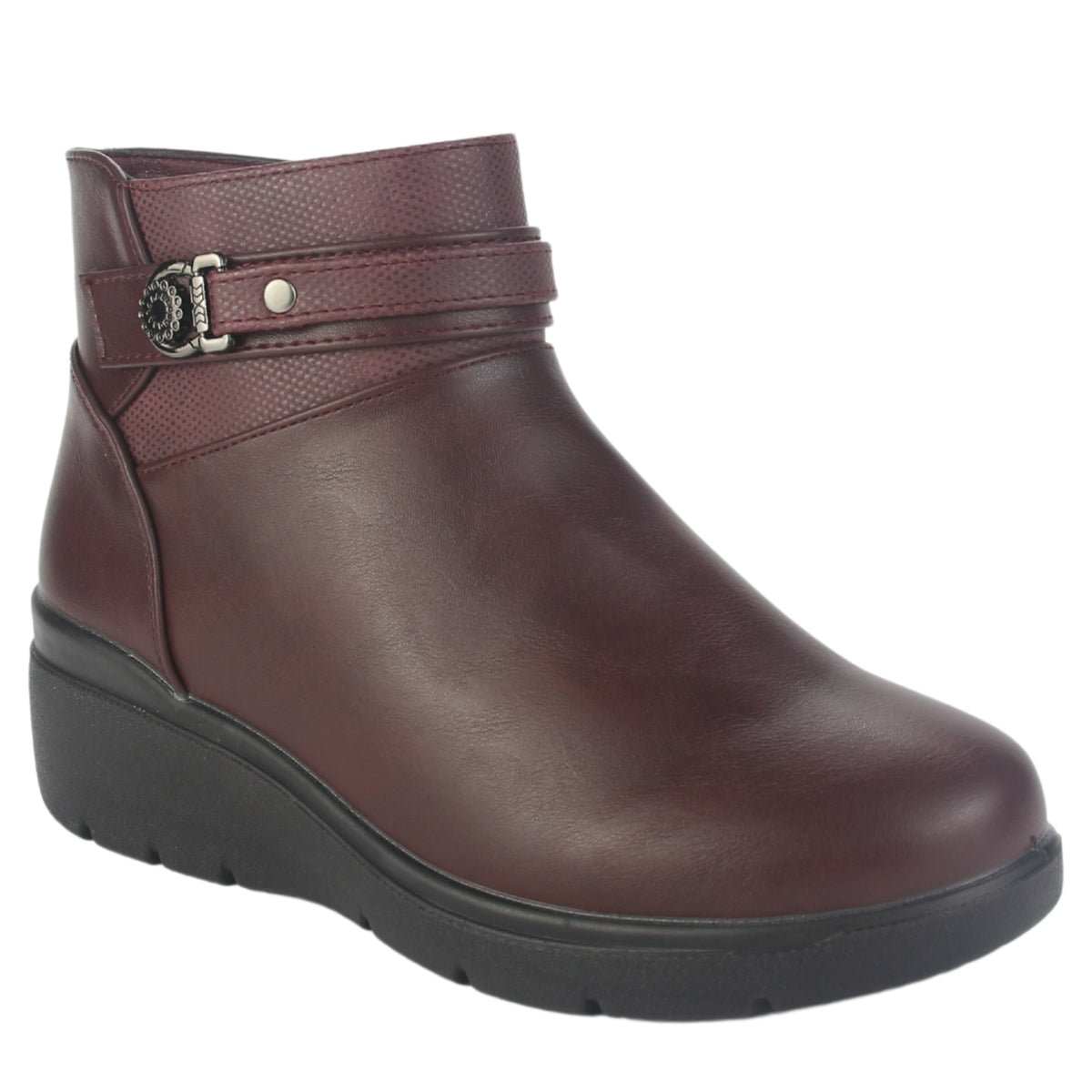 Botin Chalada Mujer Curve-5 Burdeo Casual