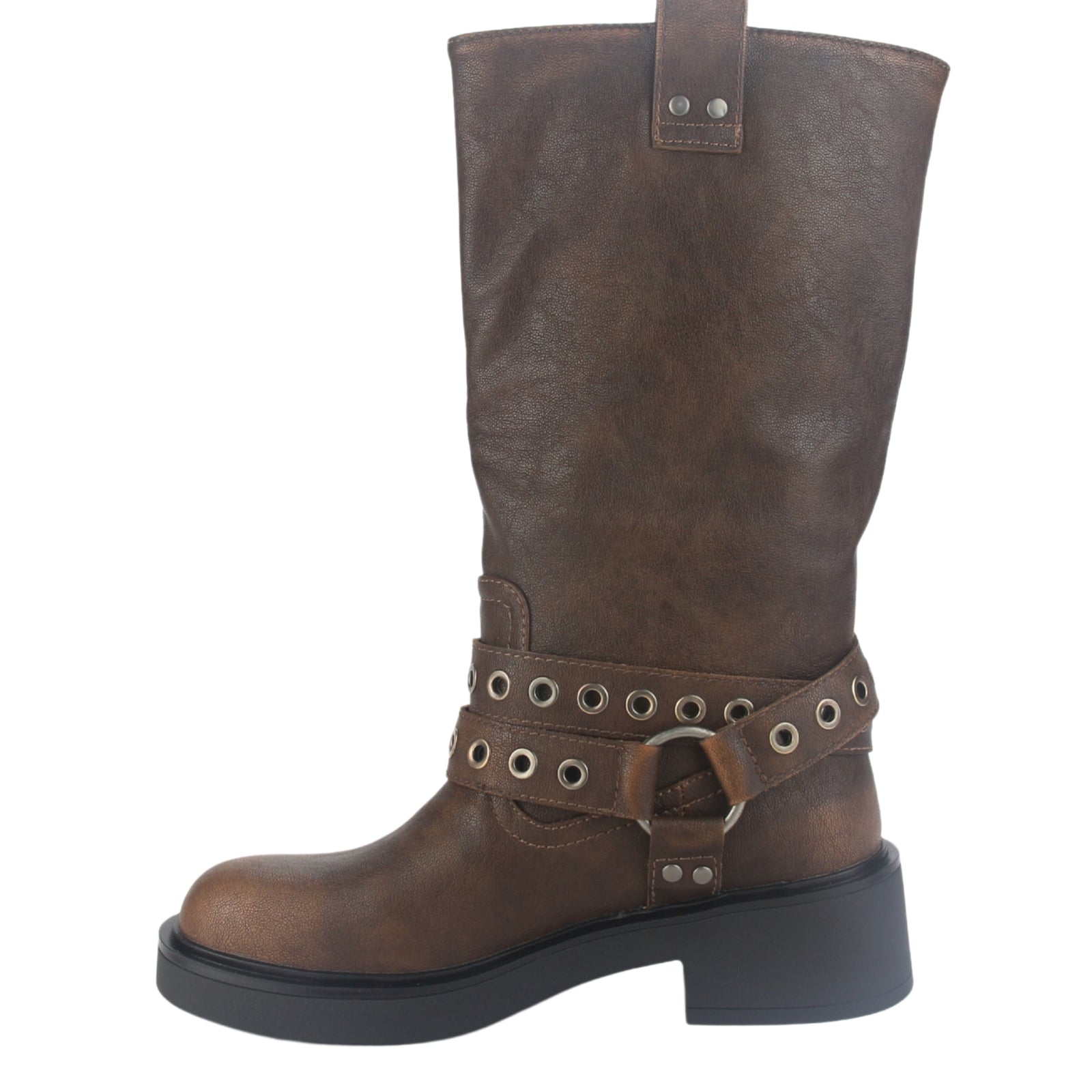 Botin Chalada Mujer Biker-6 Camel Casual